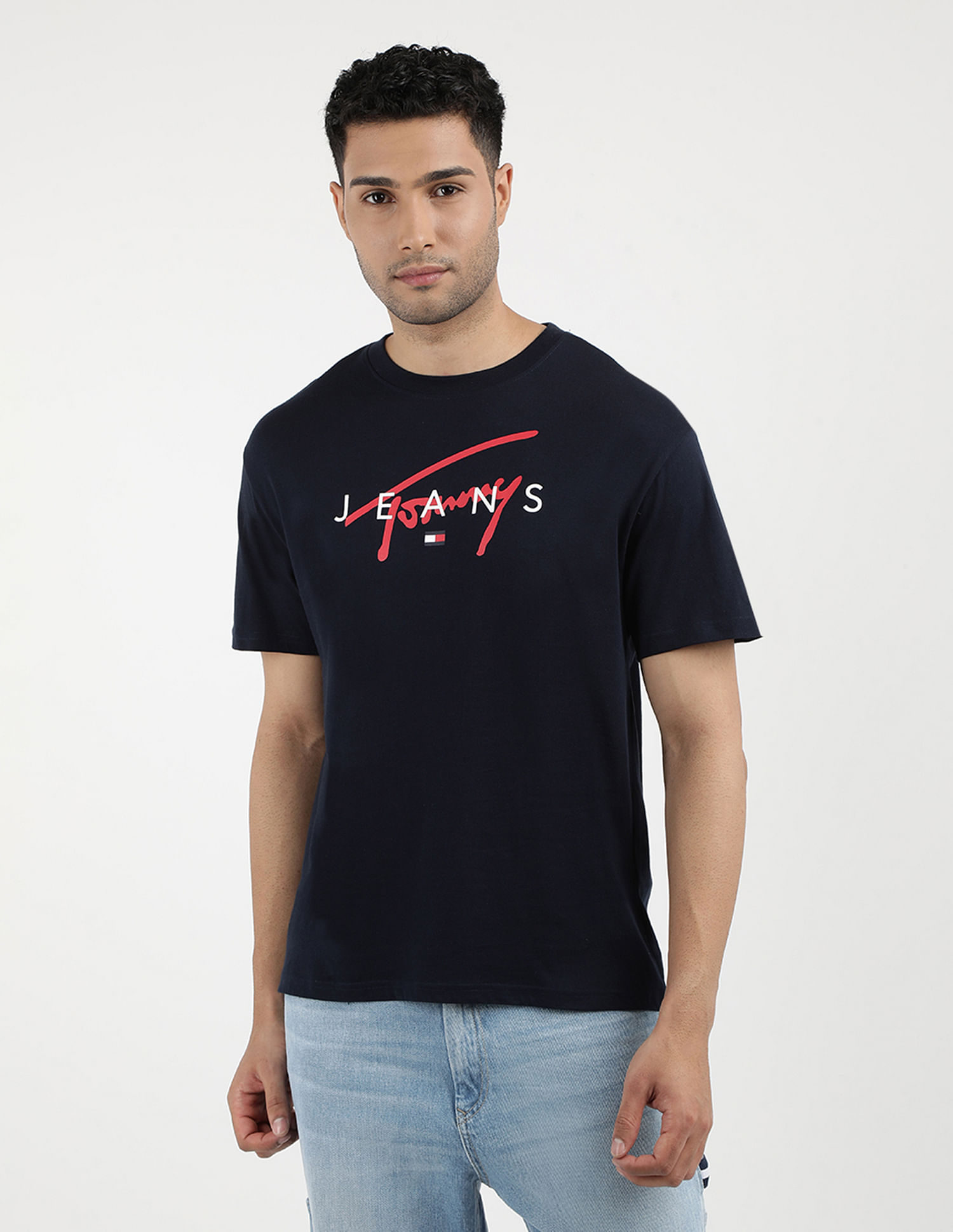 Tommy Hilfiger Graphic Signature Print Twist T-Shirt