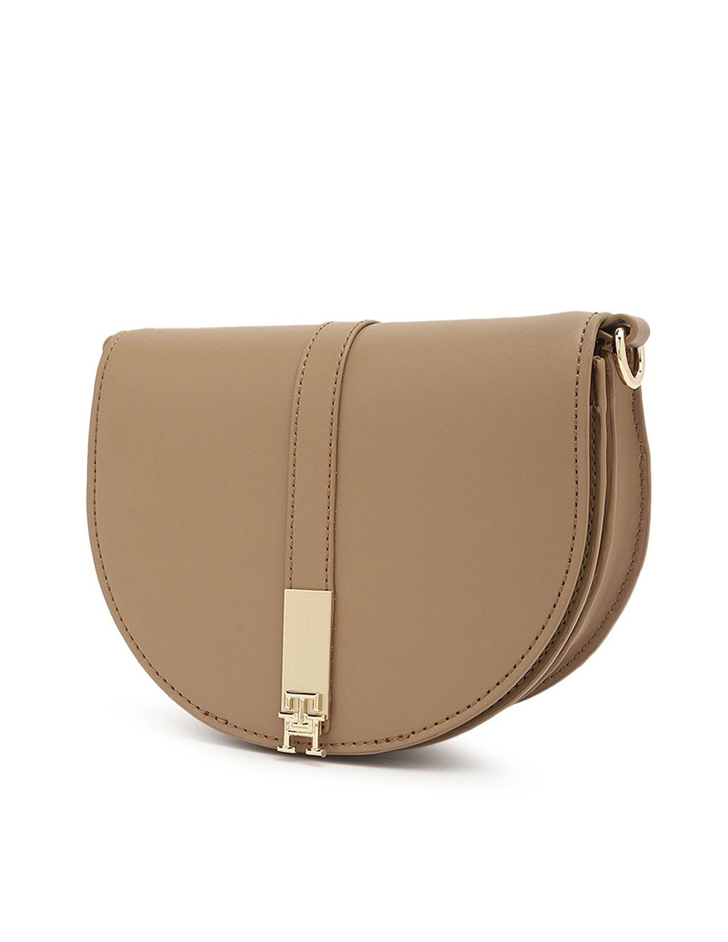 Tommy Hilfiger Solid Khaki Pu Sling Bag