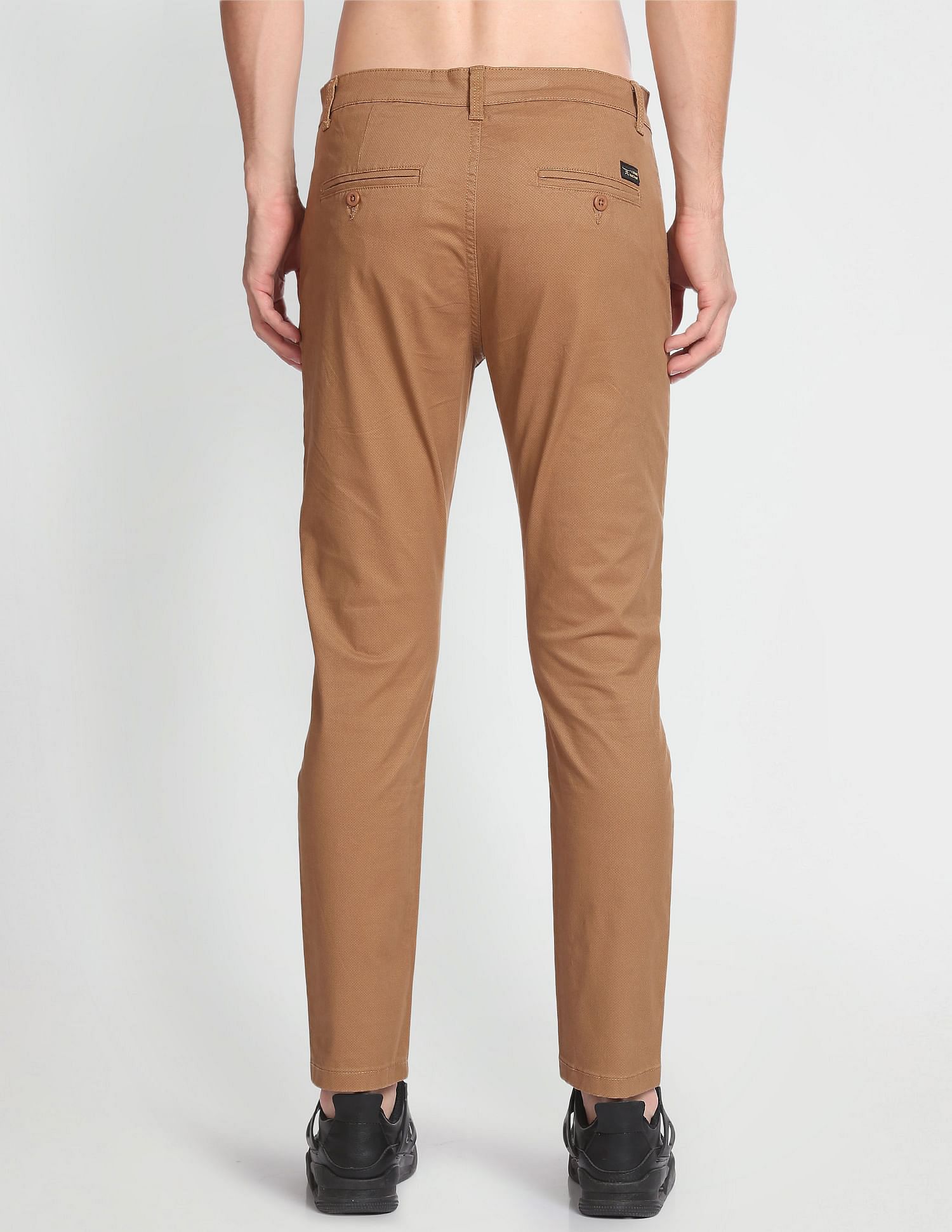 Flying Machine Twill Geometric Print Trousers