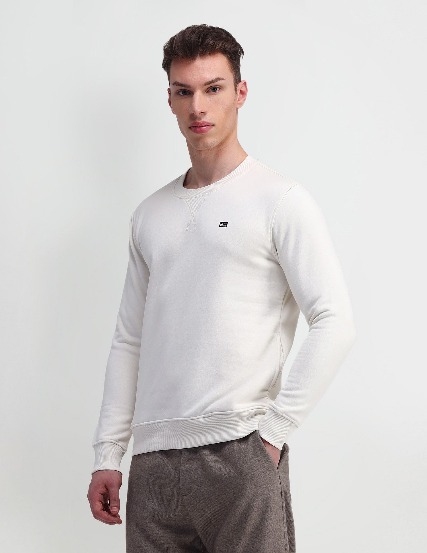 Arrow Sport Crew Neck Cotton Sweatshirt