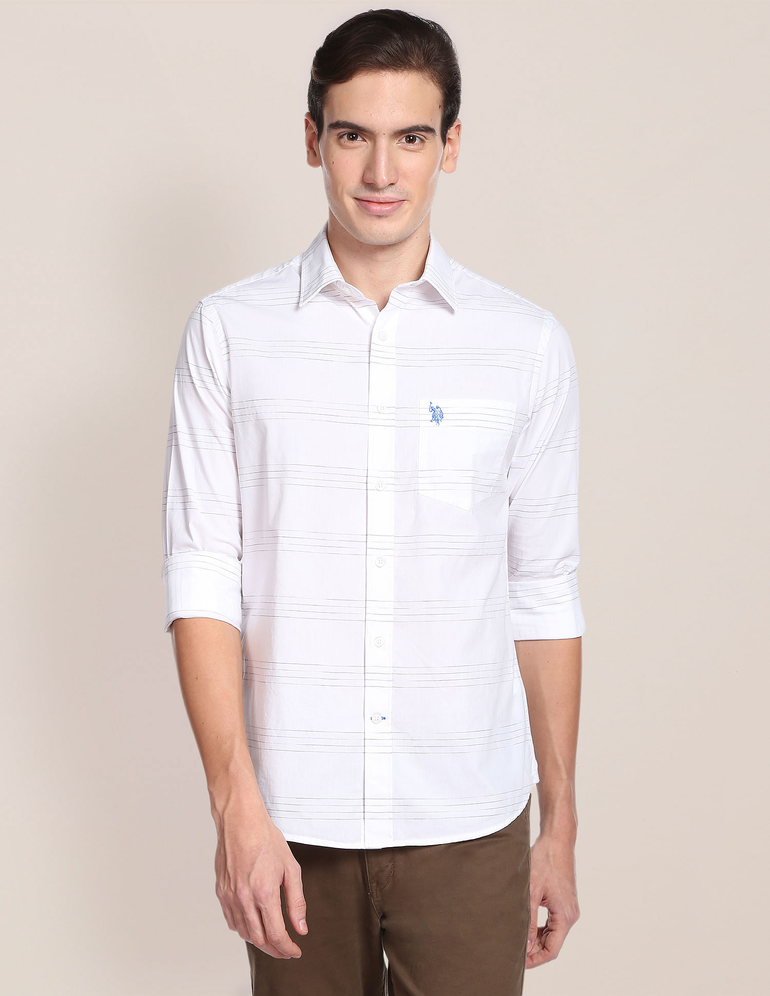 U.S. Polo Assn. Signature Weft Stripe Space Dyed Shirt