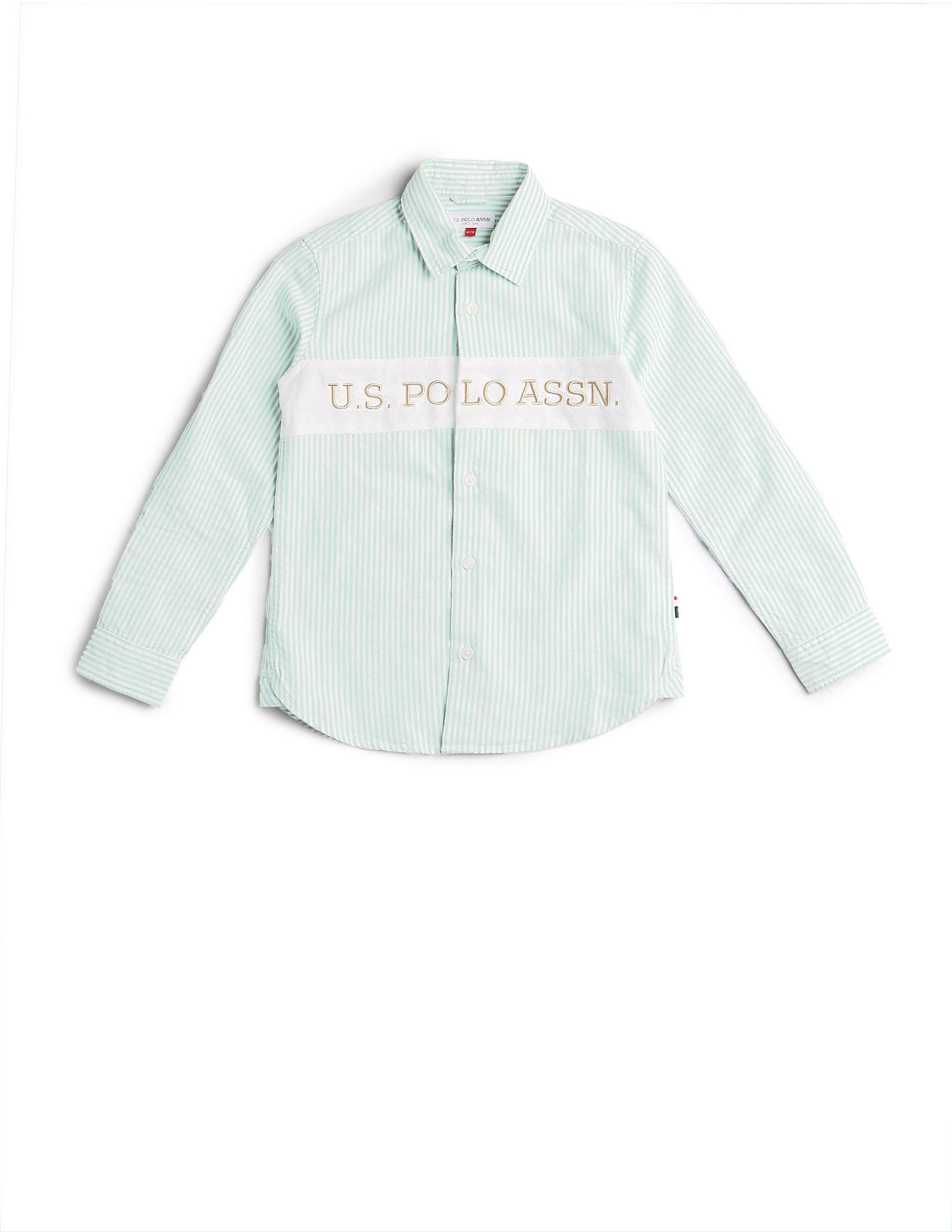 U.S. Polo Assn. Kids Boys Vertical Striped Regular Fit Shirt