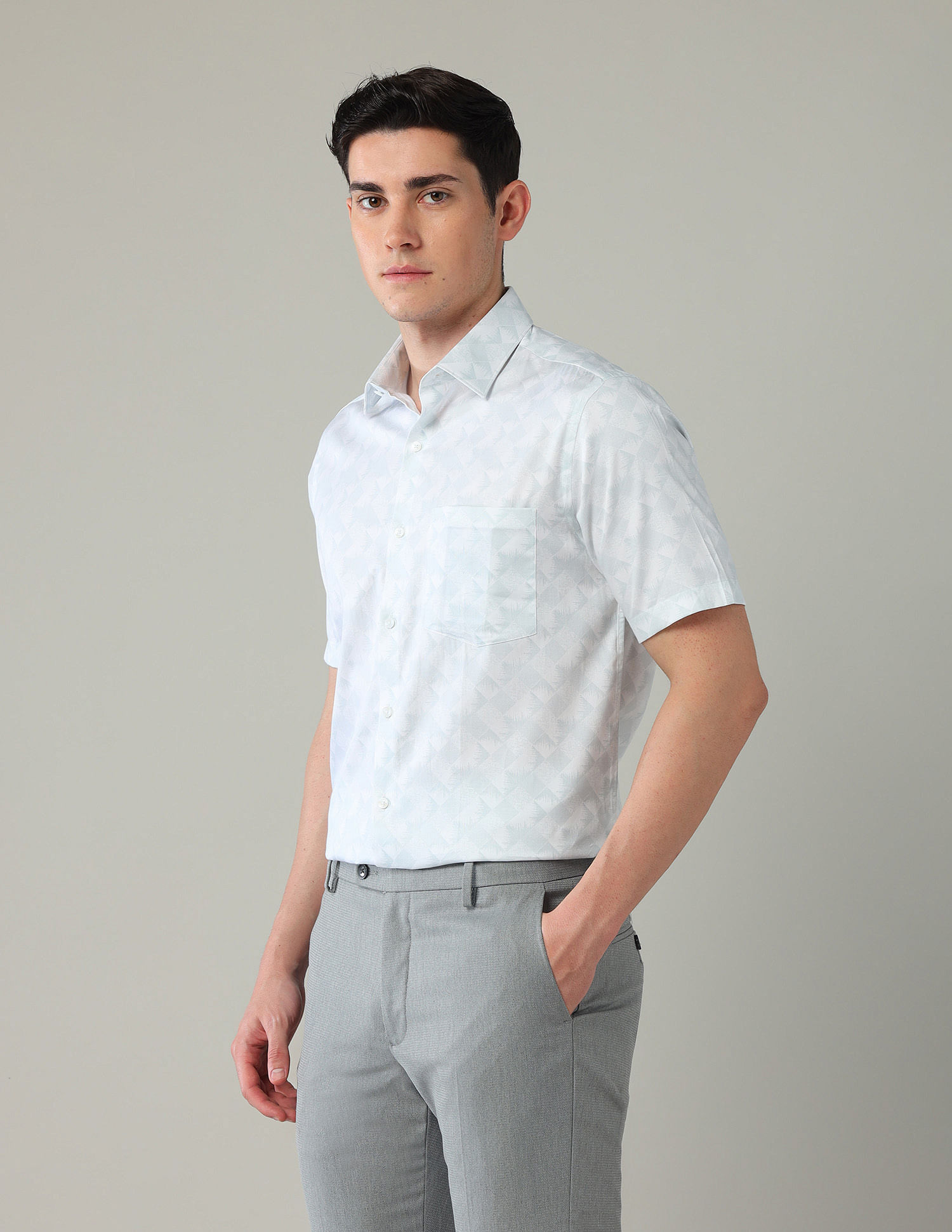 Arrow Geometric Printed Liberty Classic Fit Shirt