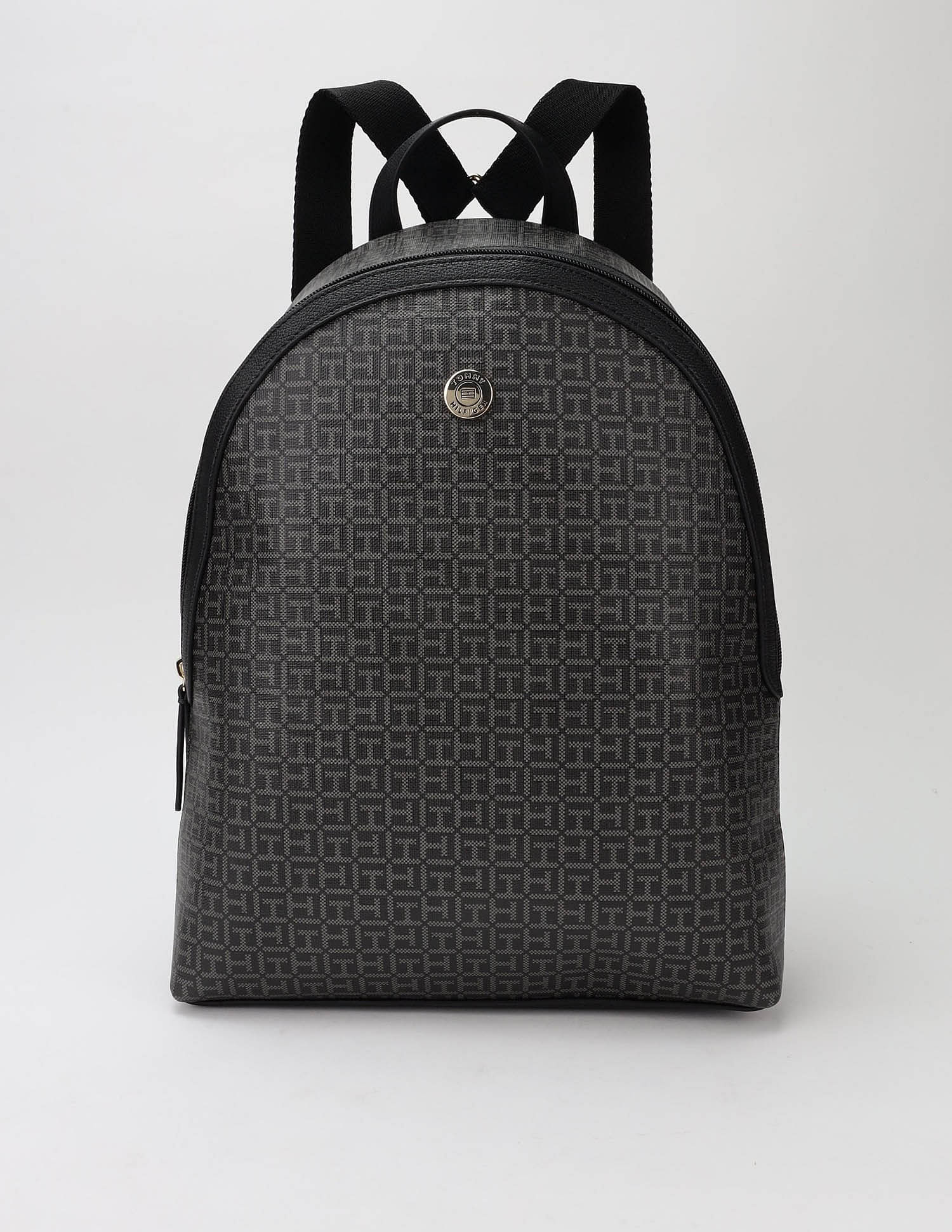 Tommy Hilfiger Logo Black Pvc Backpack