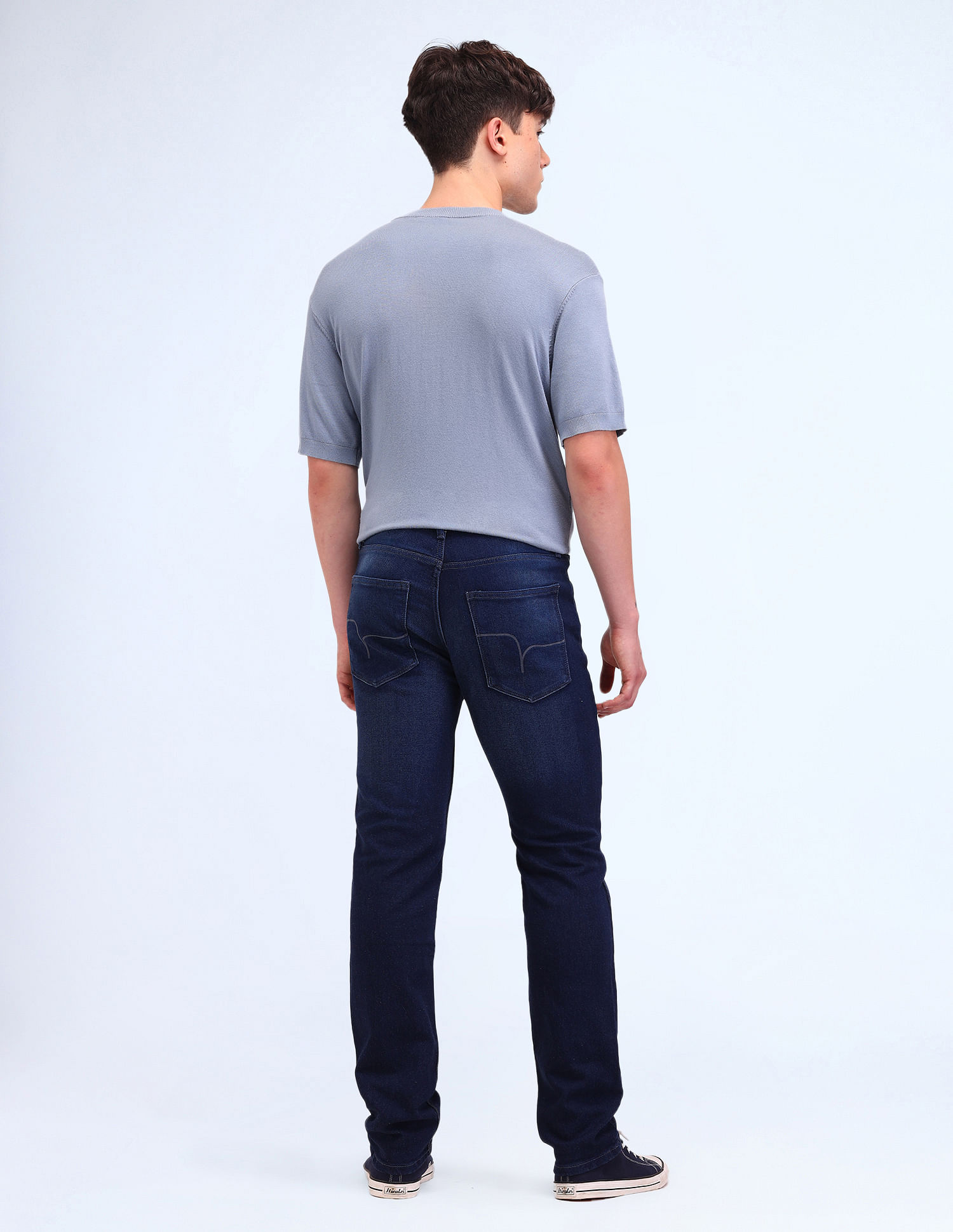 Flying Machine Freddie Slim Straight Fit Blue Jeans
