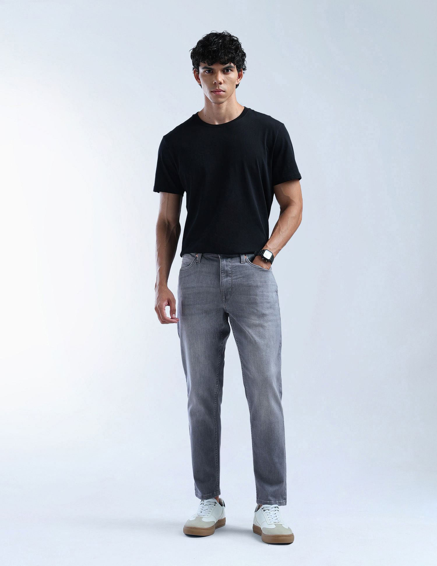Flying Machine Freddie Slim Straight Fit Whiskered Jeans