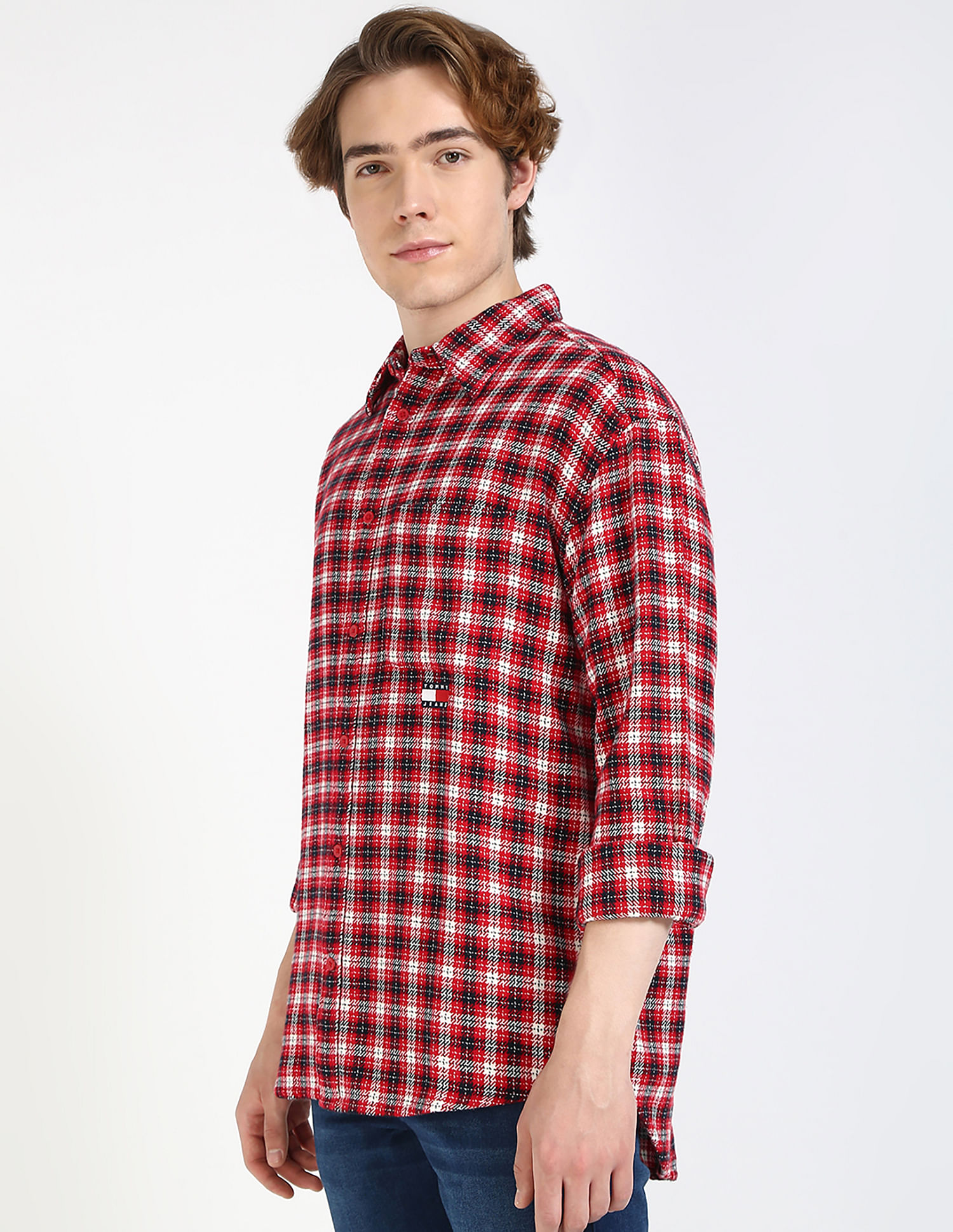 Tommy Hilfiger Kids Relaxed Fit Tartan Checked Shirt