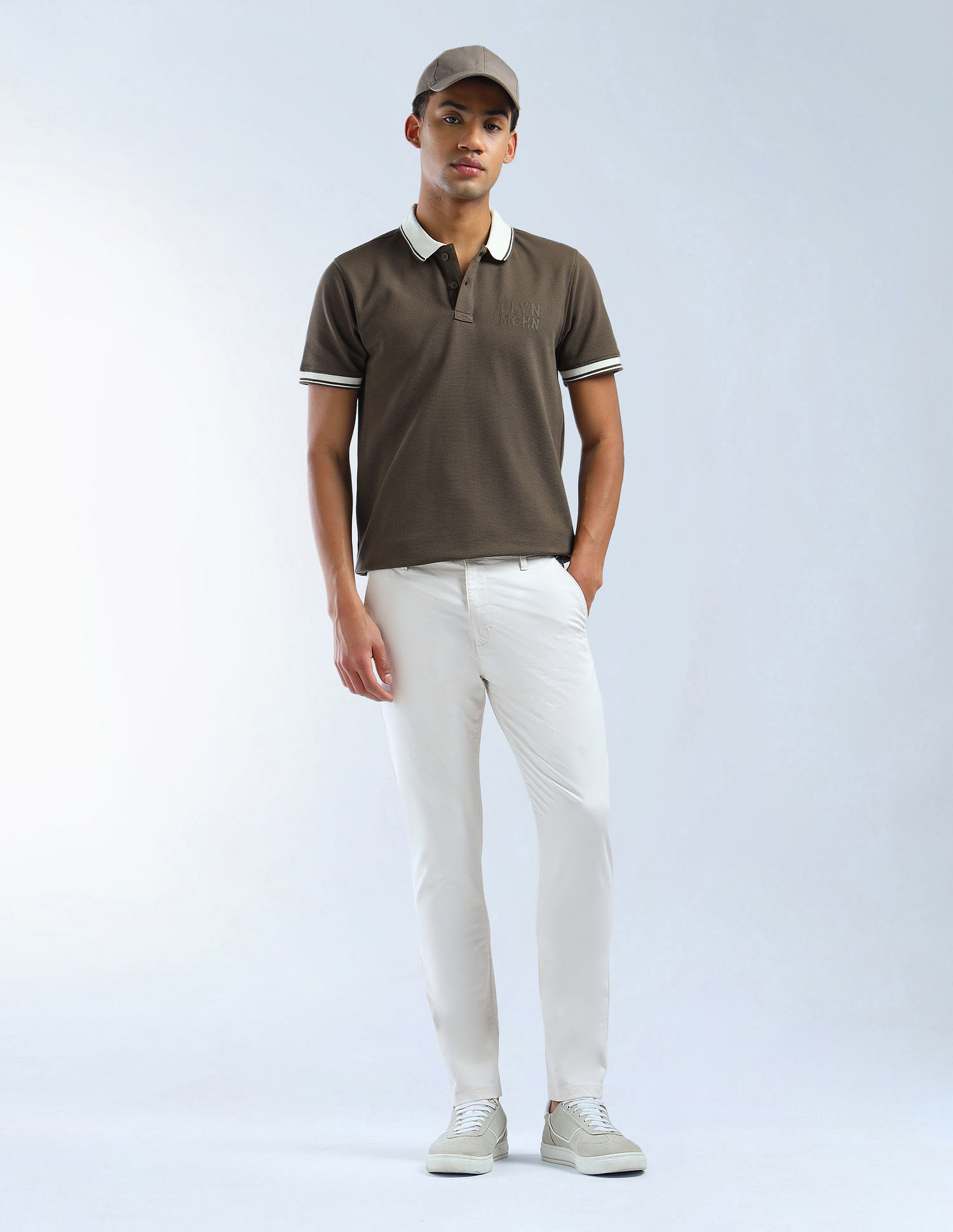 Flying Machine Mid Rise Slash Slim Tapered Fit Trousers