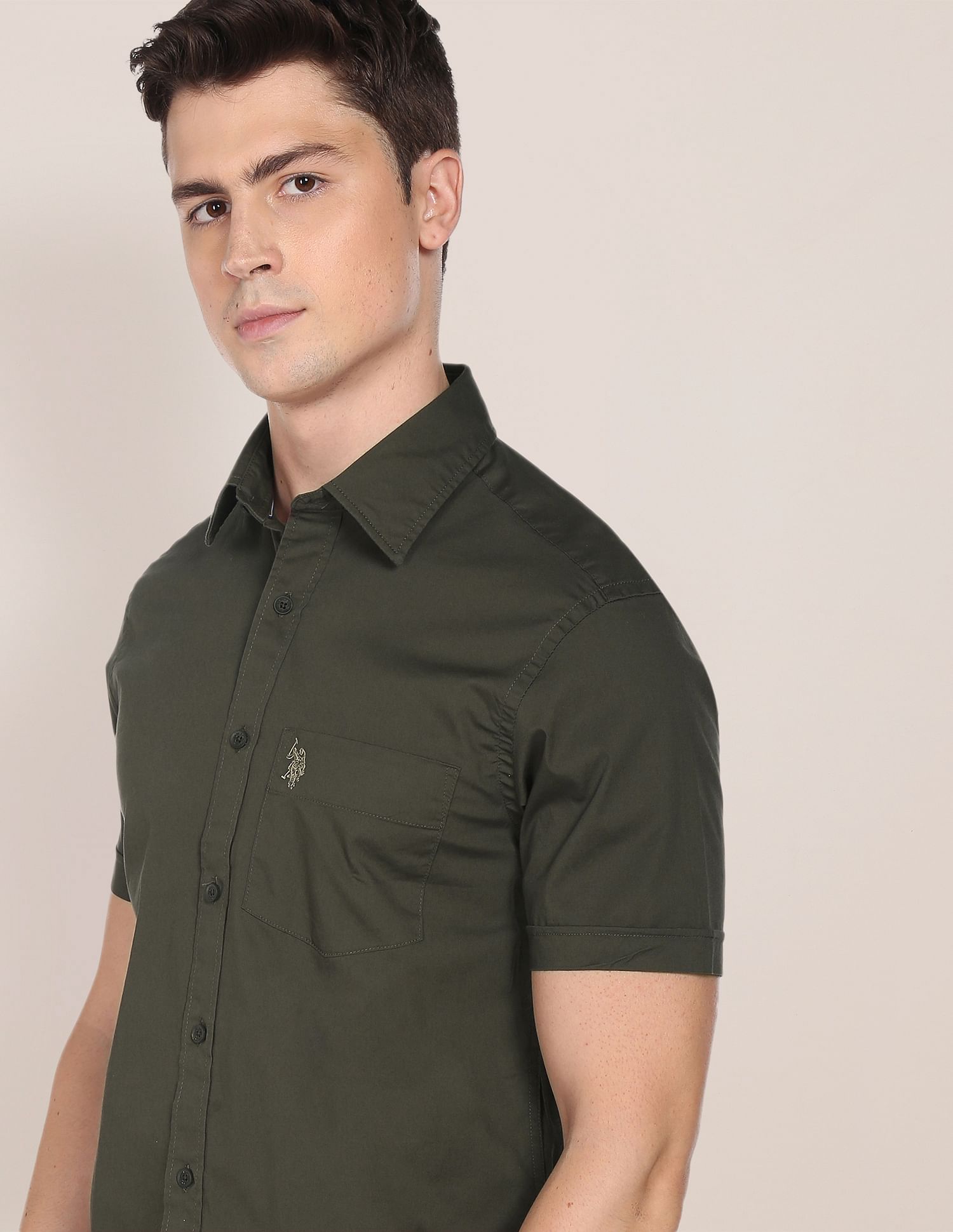 U.S. Polo Assn. Short Sleeve Slim Casual Shirt