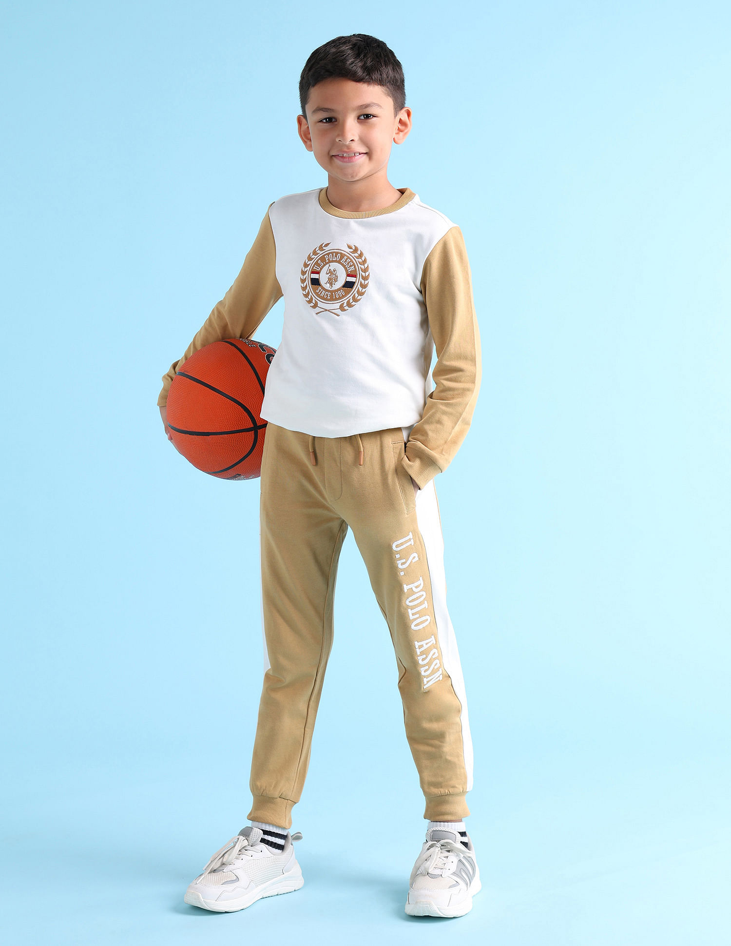 U.S. Polo Assn. Kids Boys Brand Print Sweatshirt