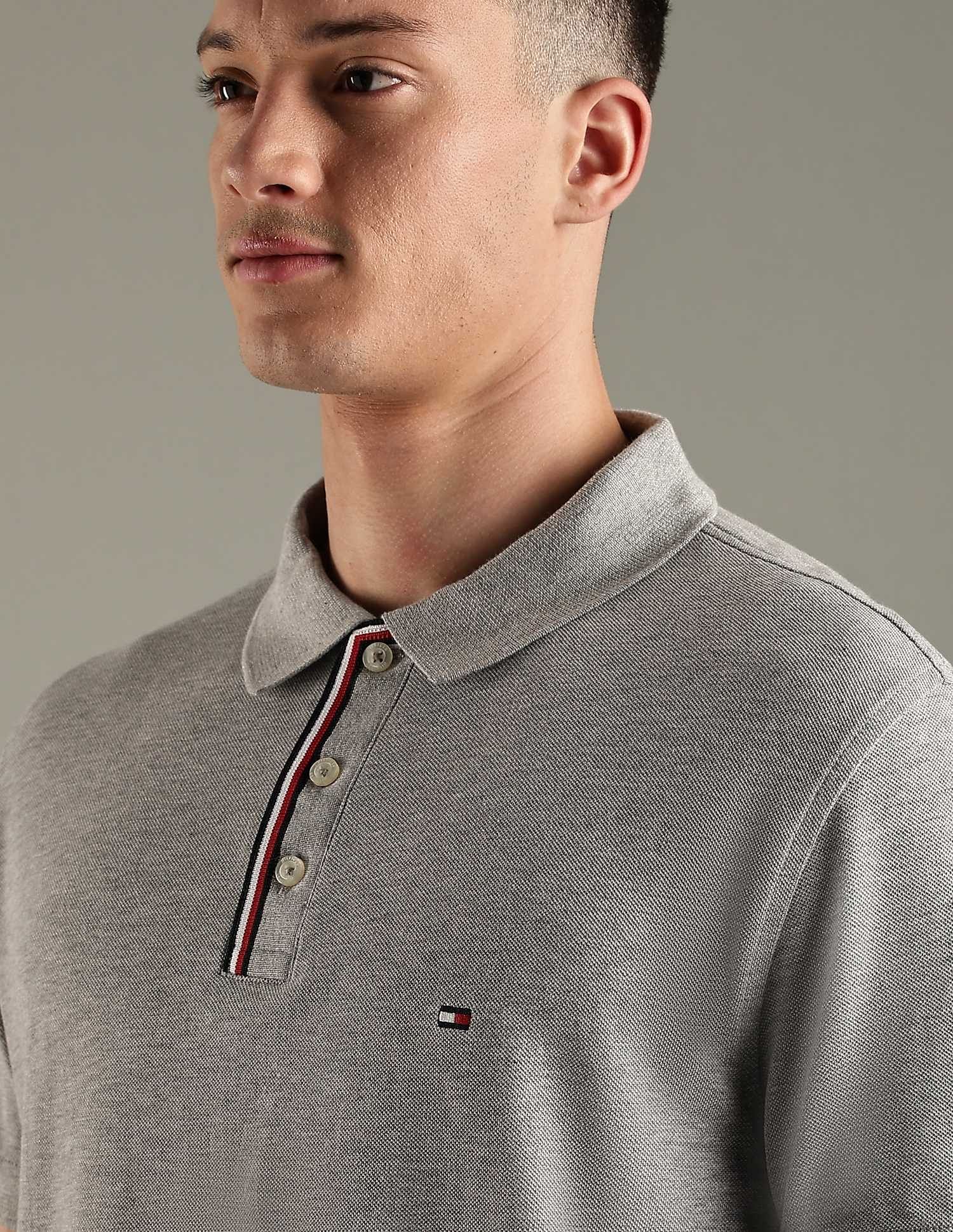 Tommy Hilfiger Solid Regular-Fit Cotton Polo Shirt