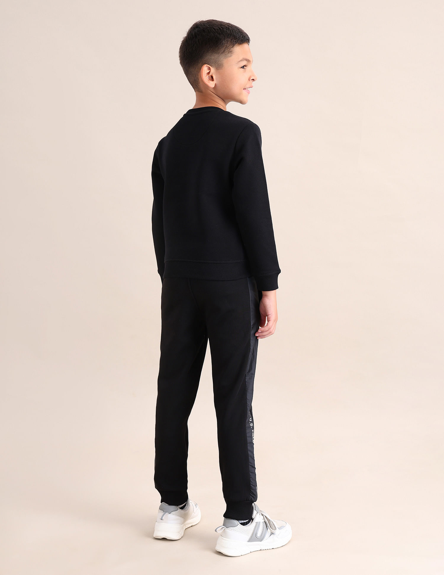 U.S. Polo Assn. Kids Boys Brand Printed Regular Fit Sweatshirt