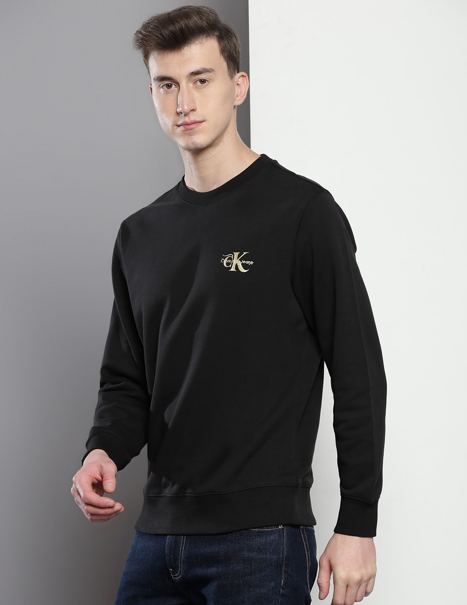 Calvin Klein Crew Neck Cotton Sweatshirt