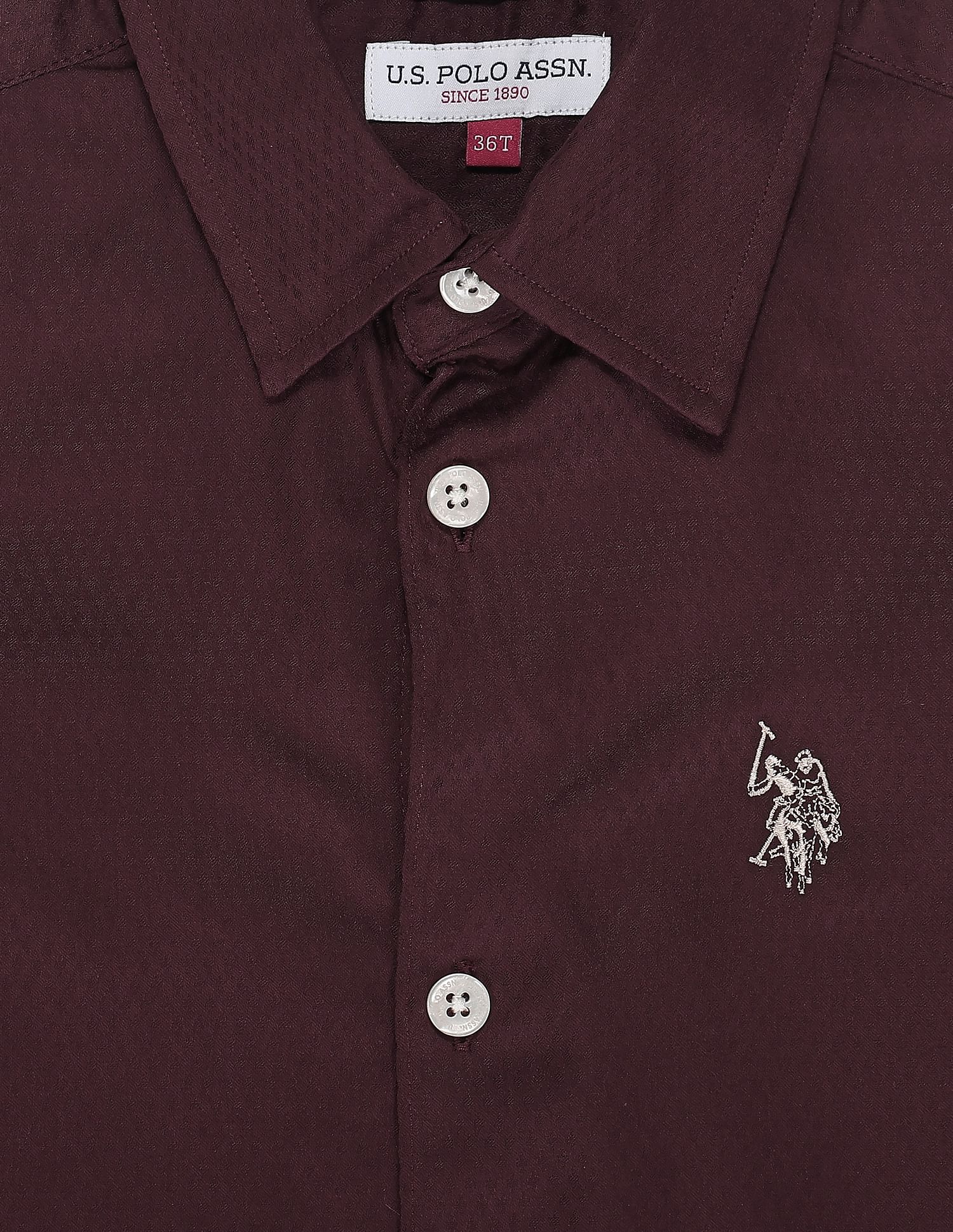 U.S. Polo Assn. Kids Boys Self Design Sateen Shirt
