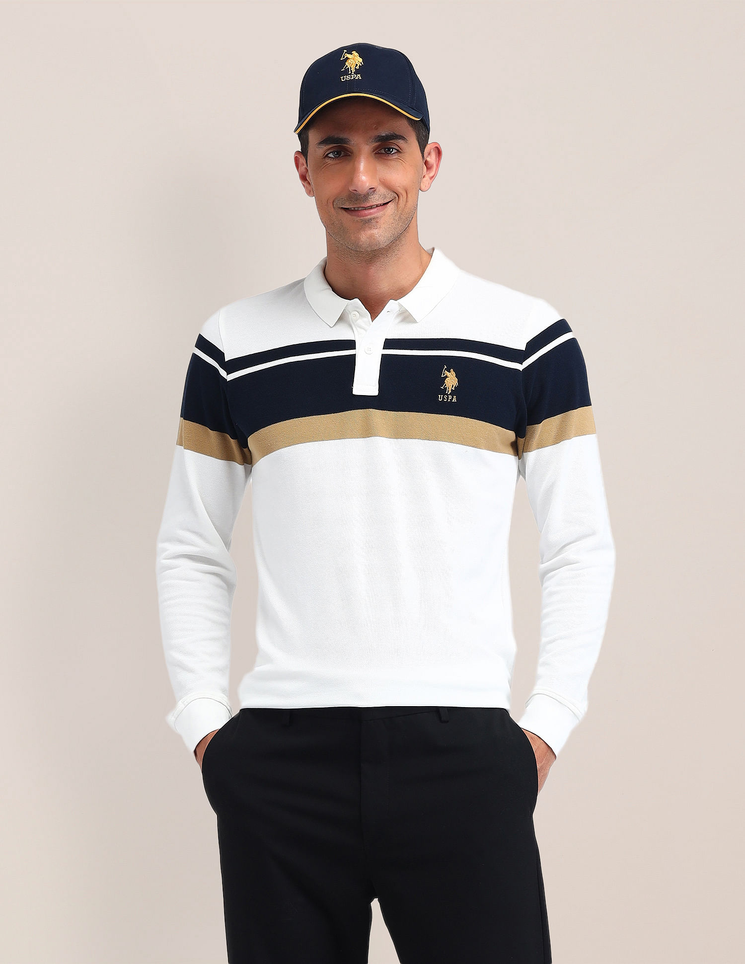 U.S. Polo Assn. Solid Pattern Slim Fit Polo Shirt