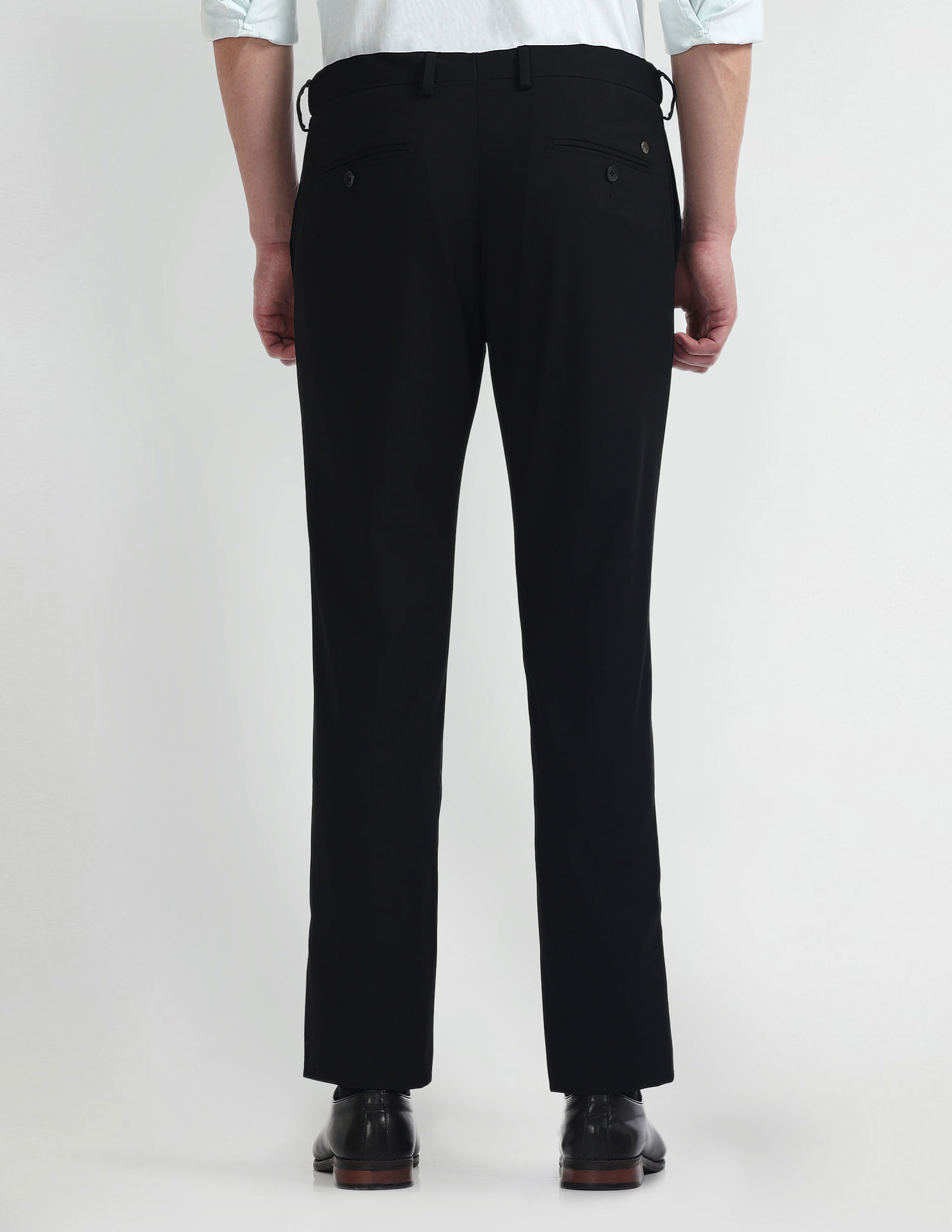 Arrow Slim Fit Mid Rise Trousers