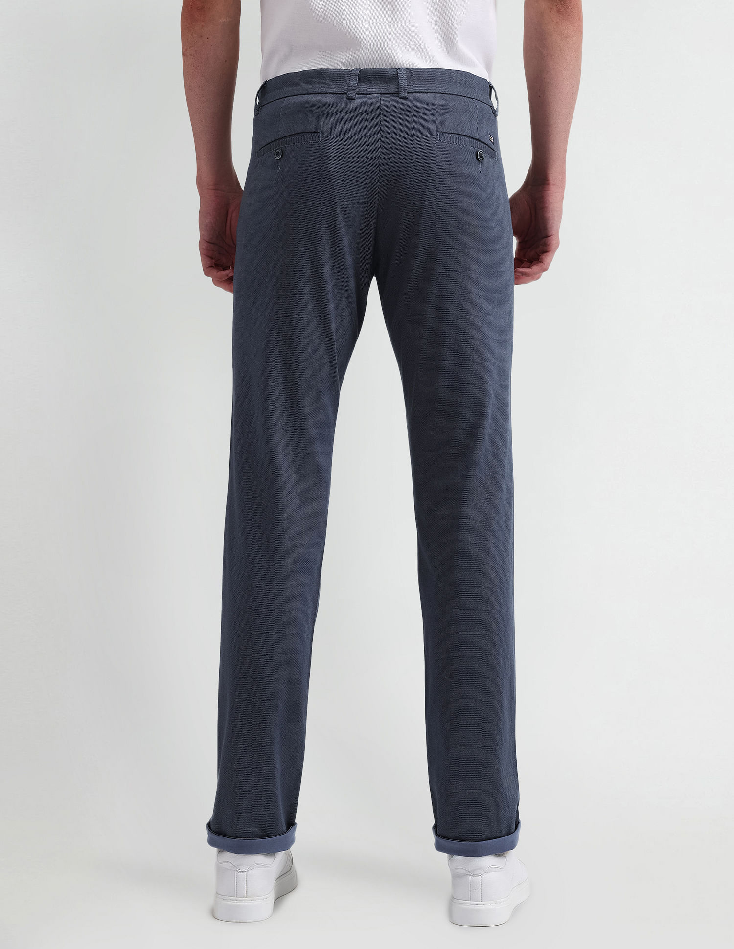Arrow Sport Slim Fit Solid Trousers
