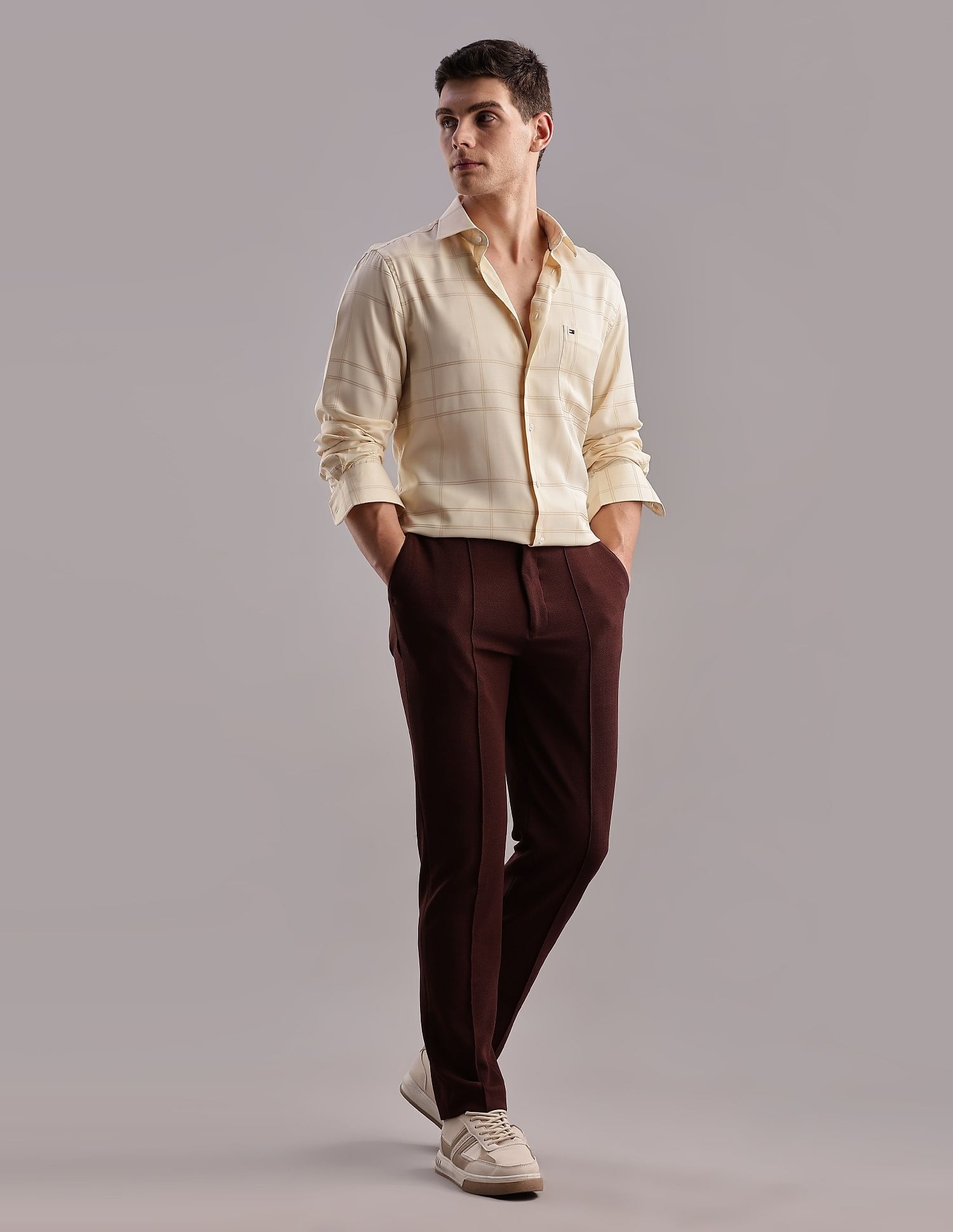 Tommy Hilfiger Checks Slim-Fit Viscose Shirt