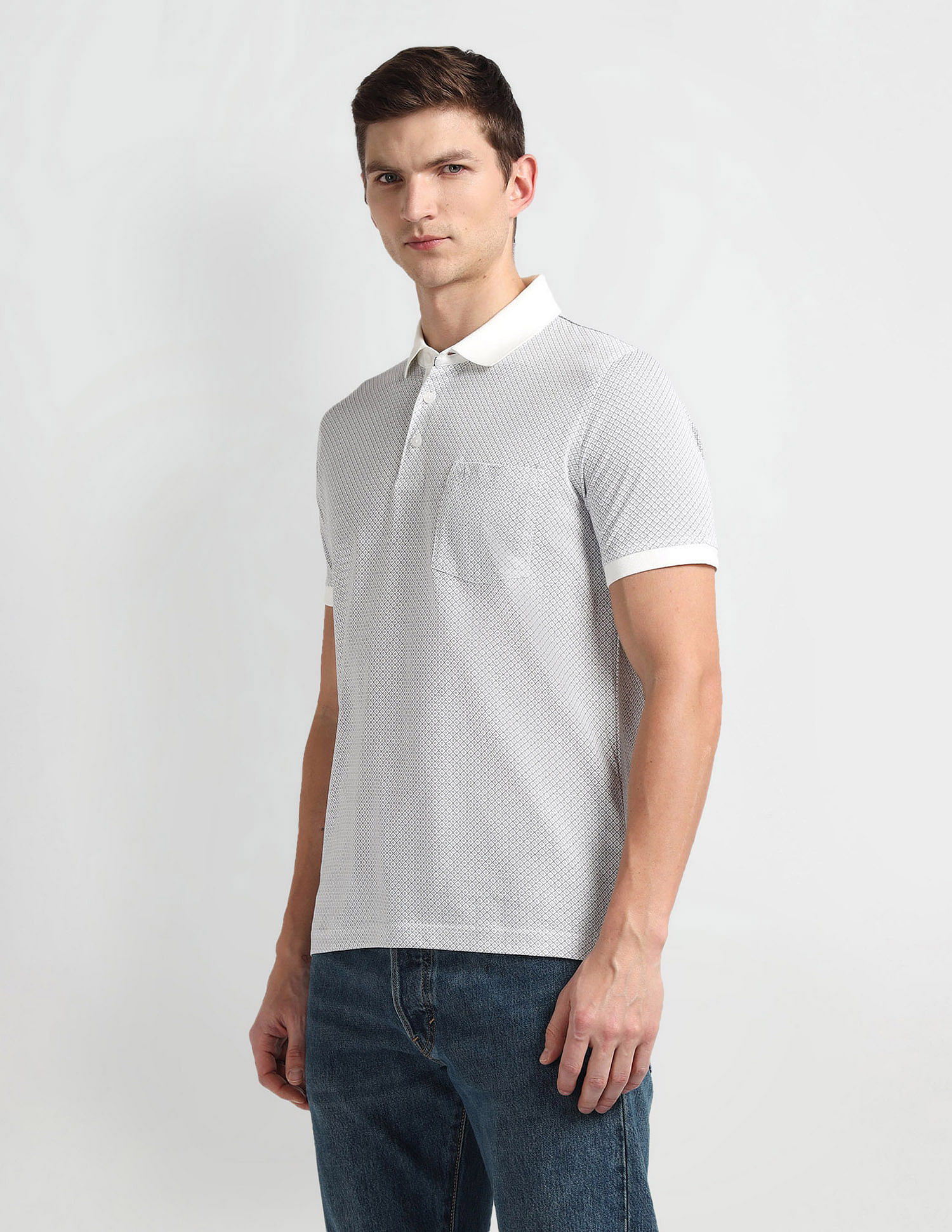 Arrow Geometric Print Polo Shirt