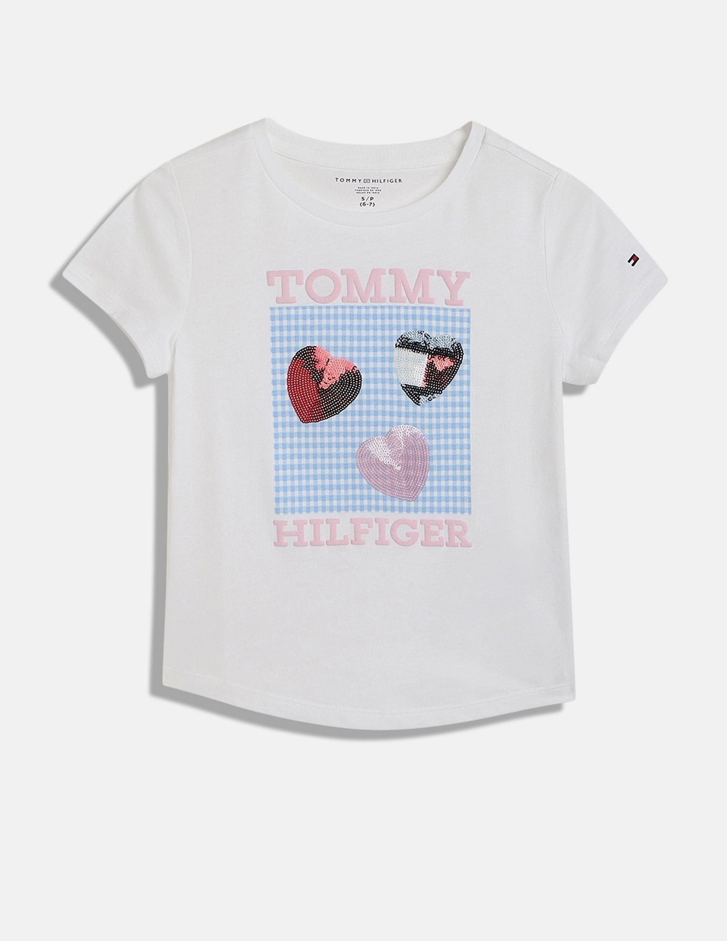 Tommy Hilfiger Girls White Graphic T-Shirt