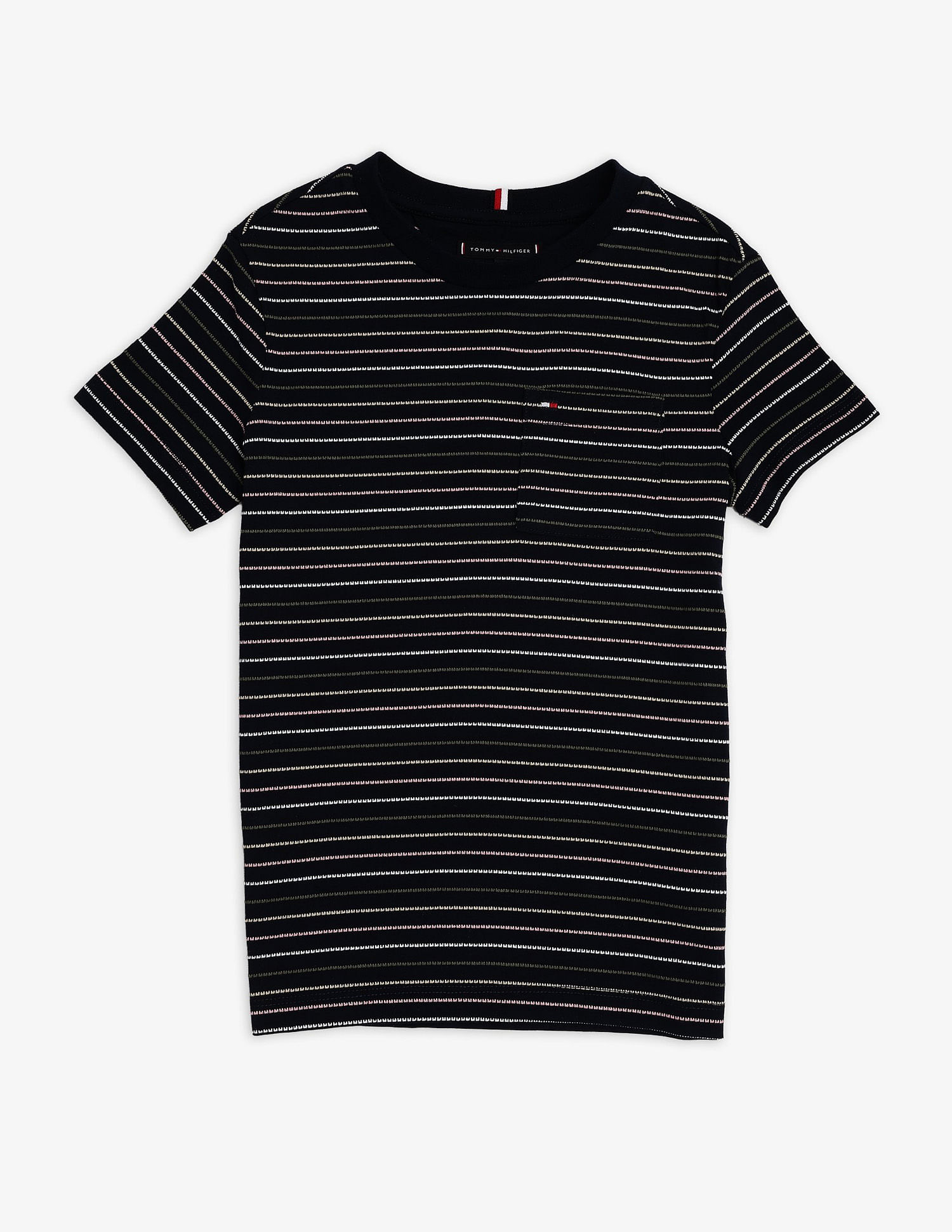 Tommy Hilfiger Kids Boys Striped Regular Fit Cotton T-Shirt
