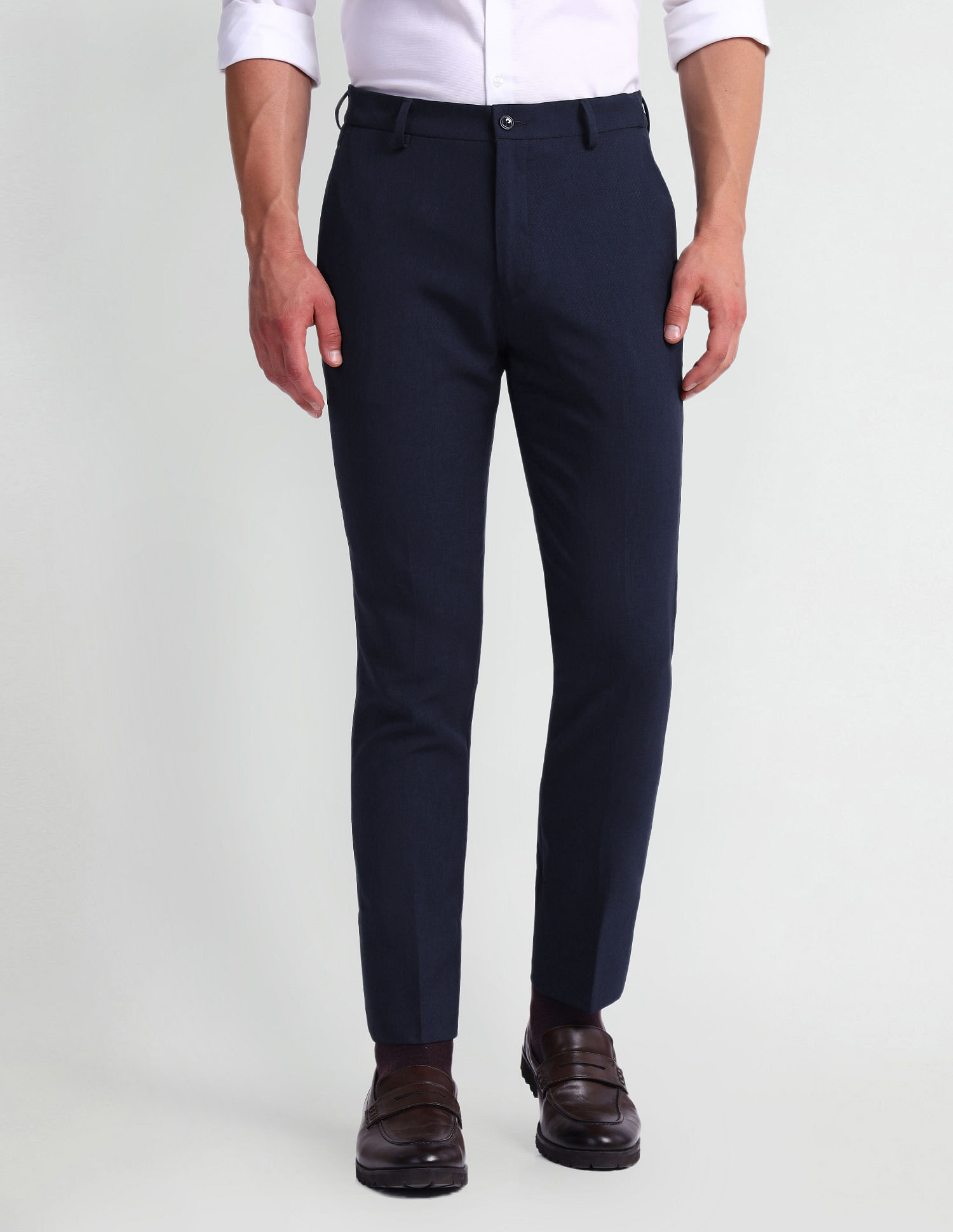 Arrow Newyork Smart Flex Super Slim Fit Trousers