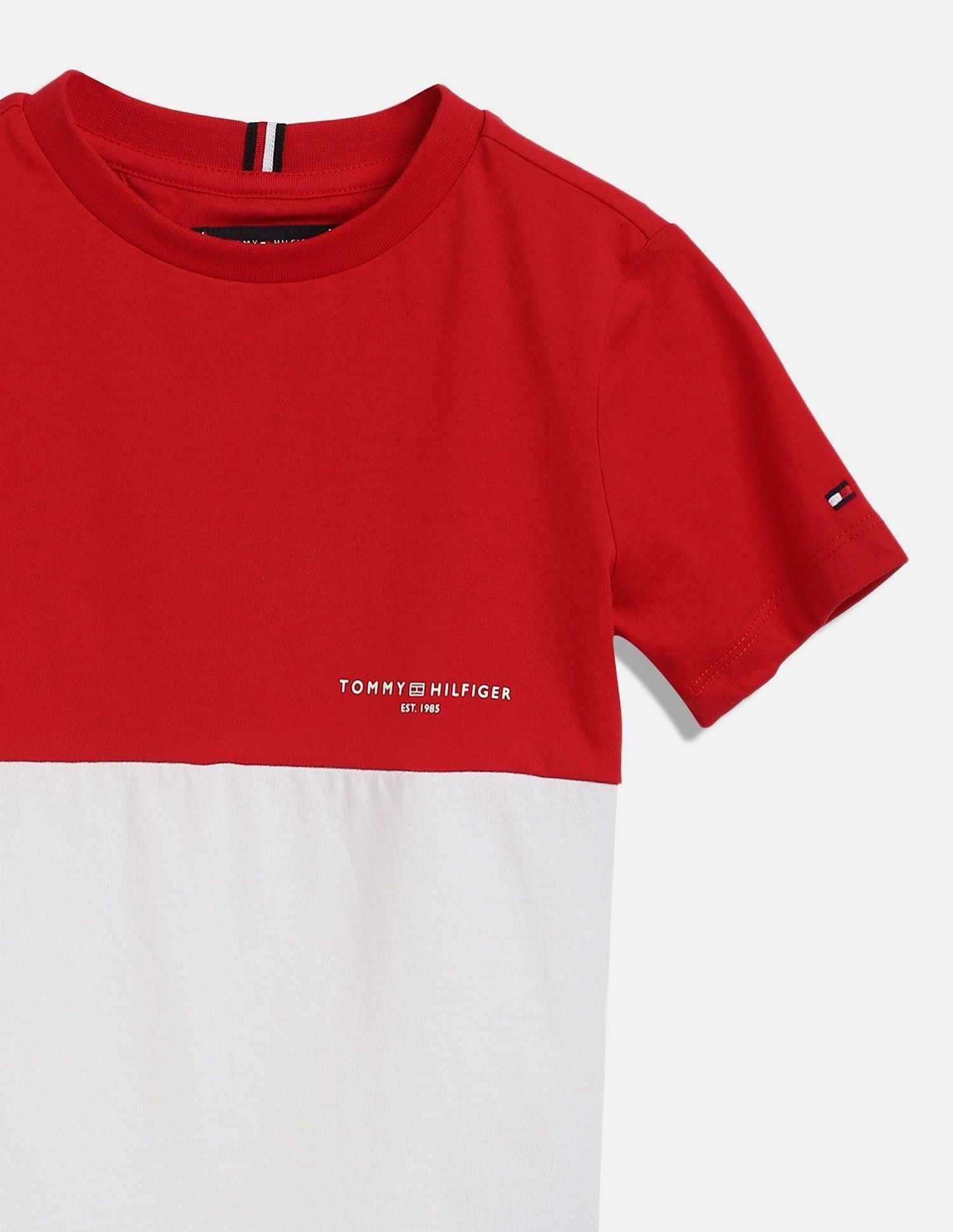 Tommy Hilfiger Kids Boys Colorblock Regular-Fit Cotton T-Shirt