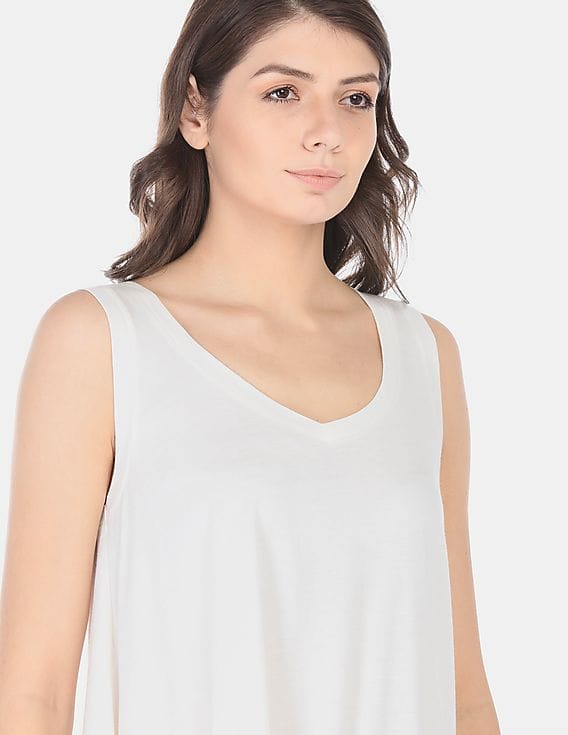 Buy GAP Women White A-line Tank - NNNOW.com Buy GAP Women White A-line Tank - NNNOW.com