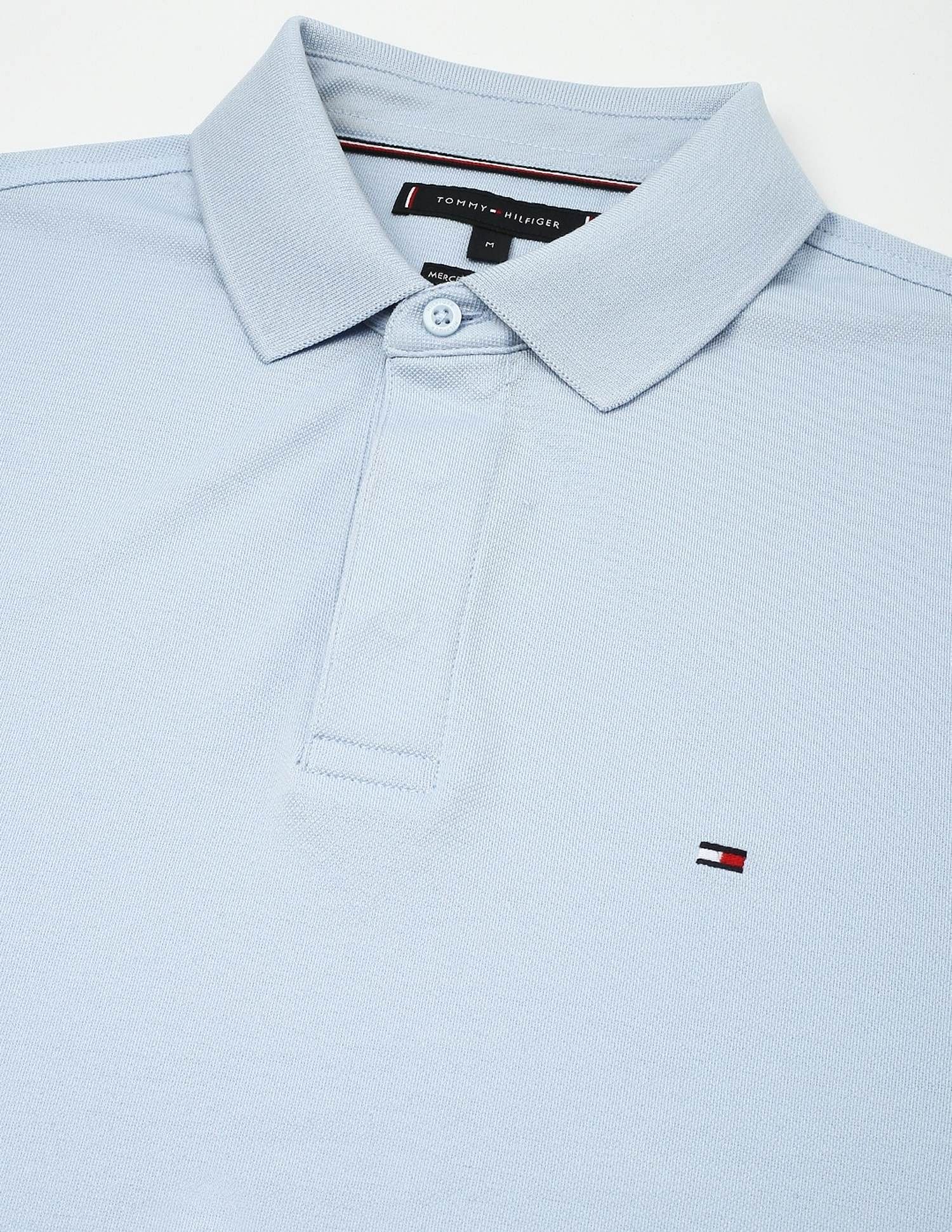 Tommy Hilfiger Solid Regular-Fit Cotton Polo Shirt
