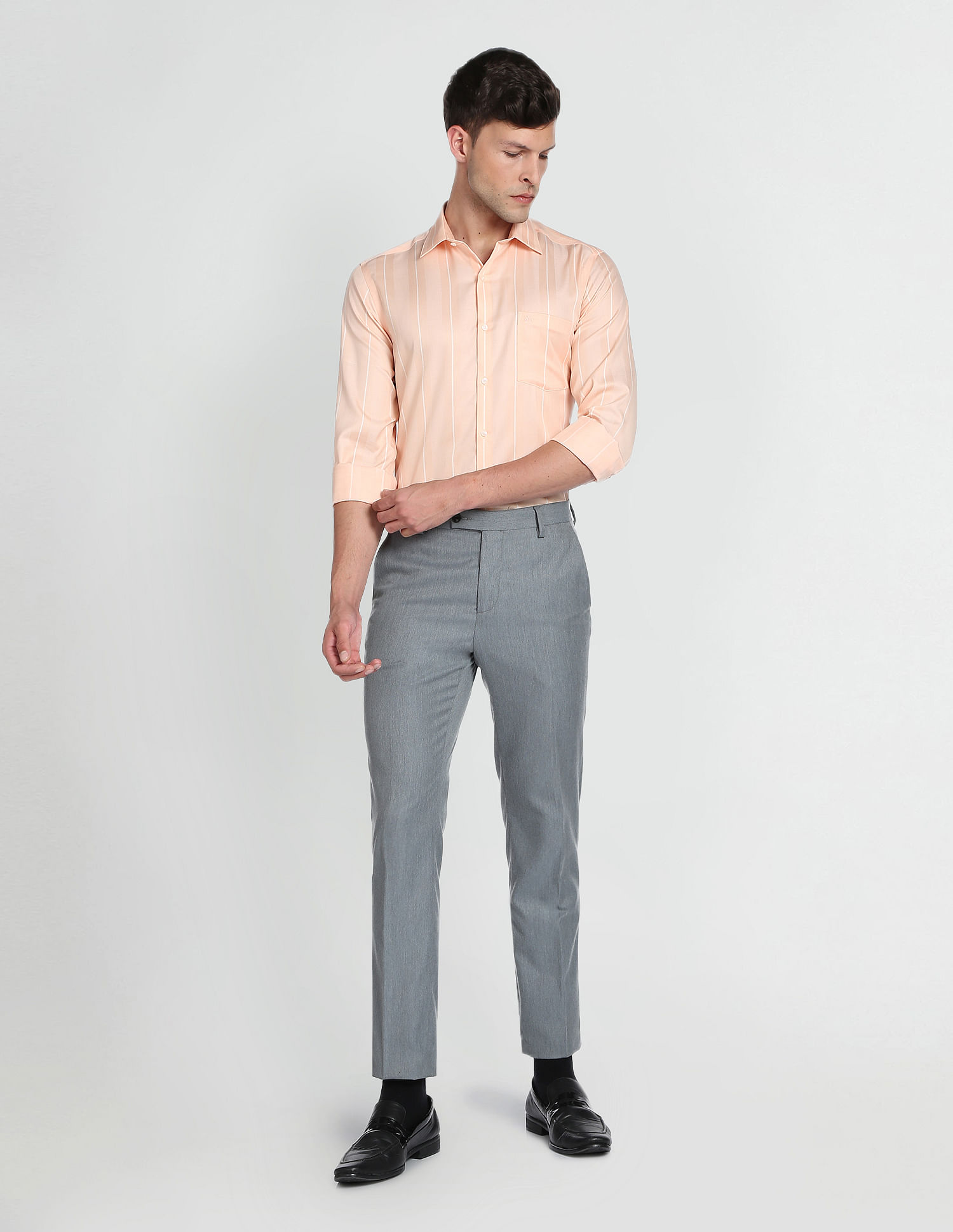 Arrow Auto Press Vertical Stripe Shirt