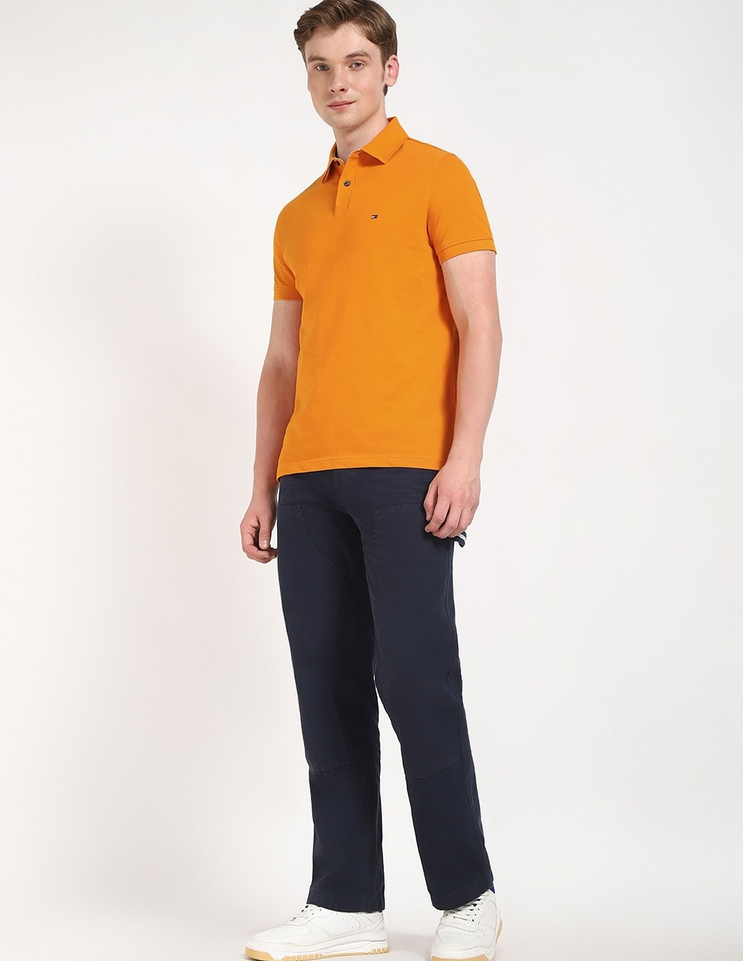 Tommy Hilfiger Solid Regular-Fit Cotton Polo Shirt