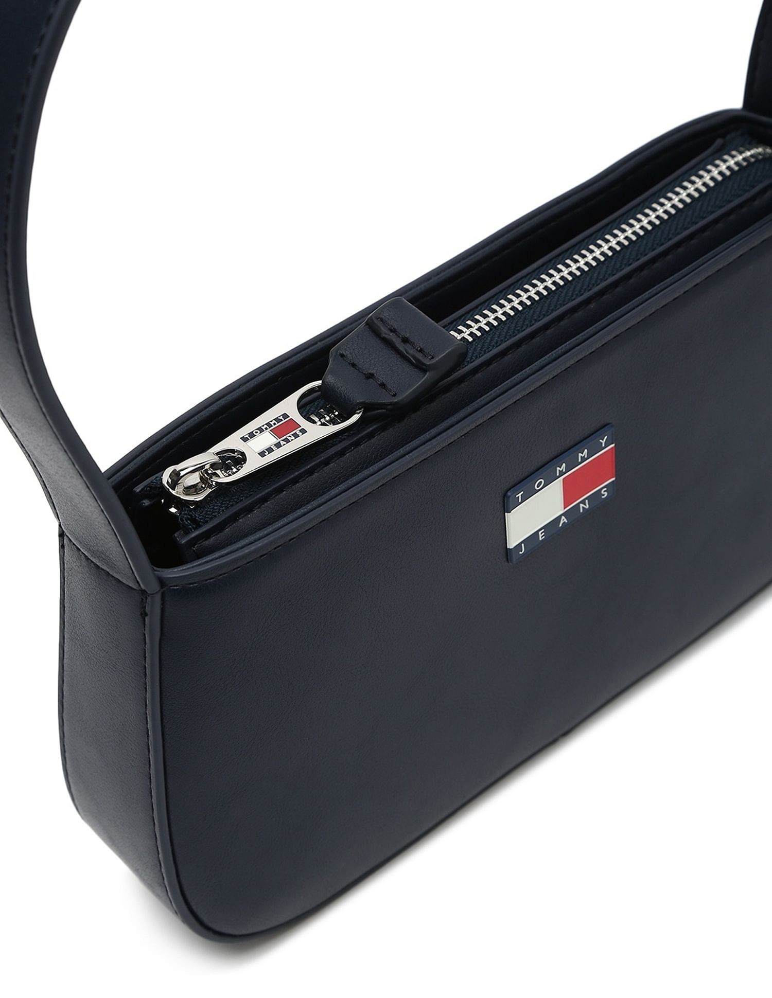 Tommy Hilfiger Solid Blue Pu Shoulder Bag