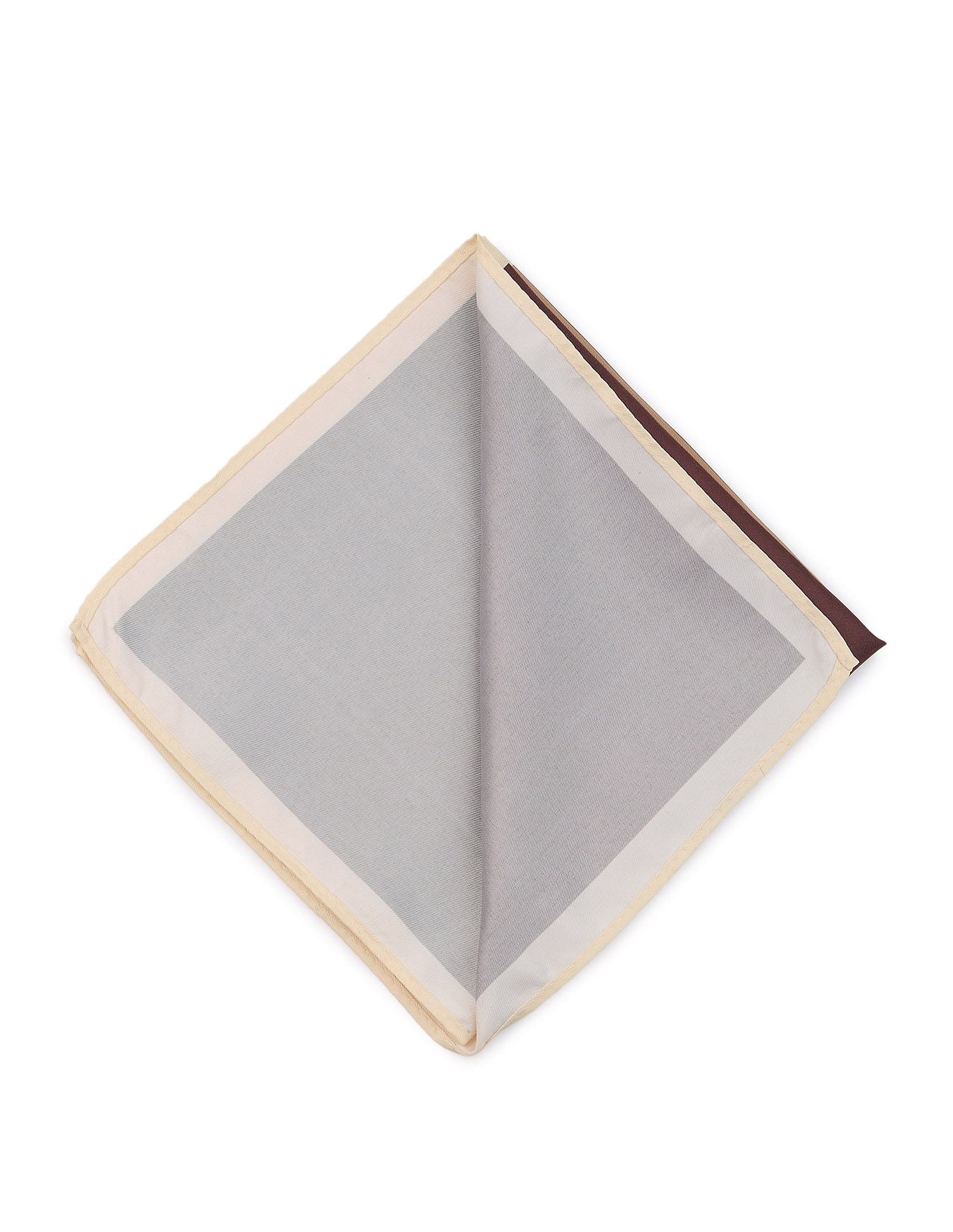 Arrow Colour Block Satin Pocket Square