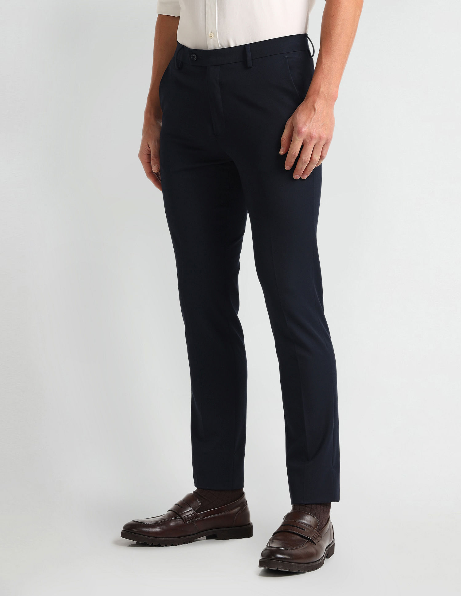 Arrow Bi-Stretch Slim Fit Twill Trousers