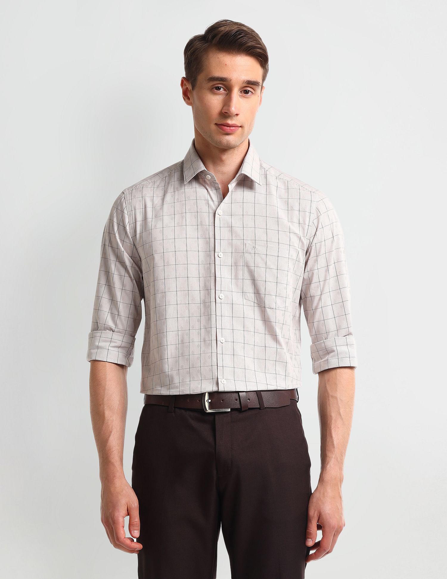 Arrow Windowpane Checked Dobby Shirt