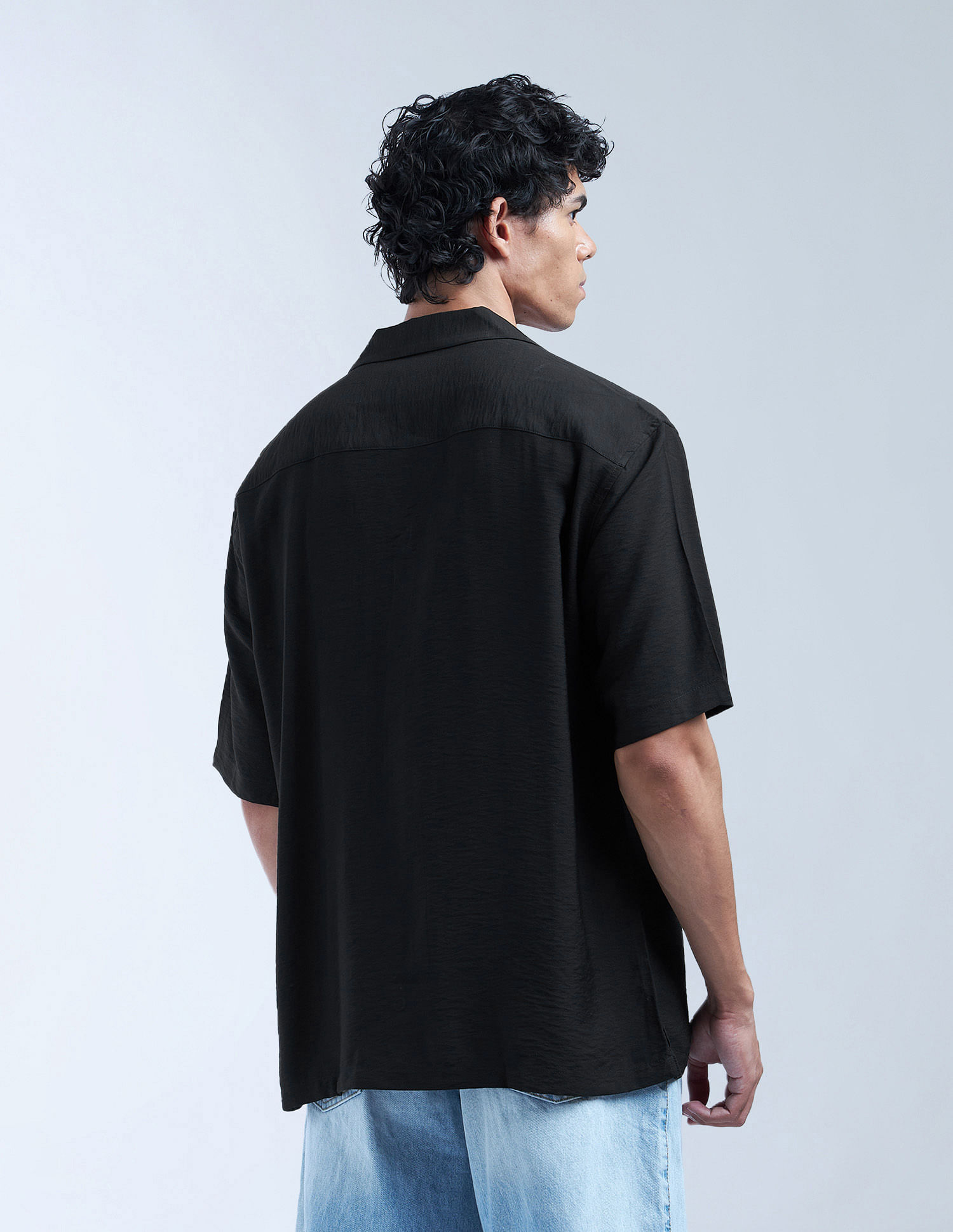 Flying Machine Solid Oversized Fit Digitopia Shirt