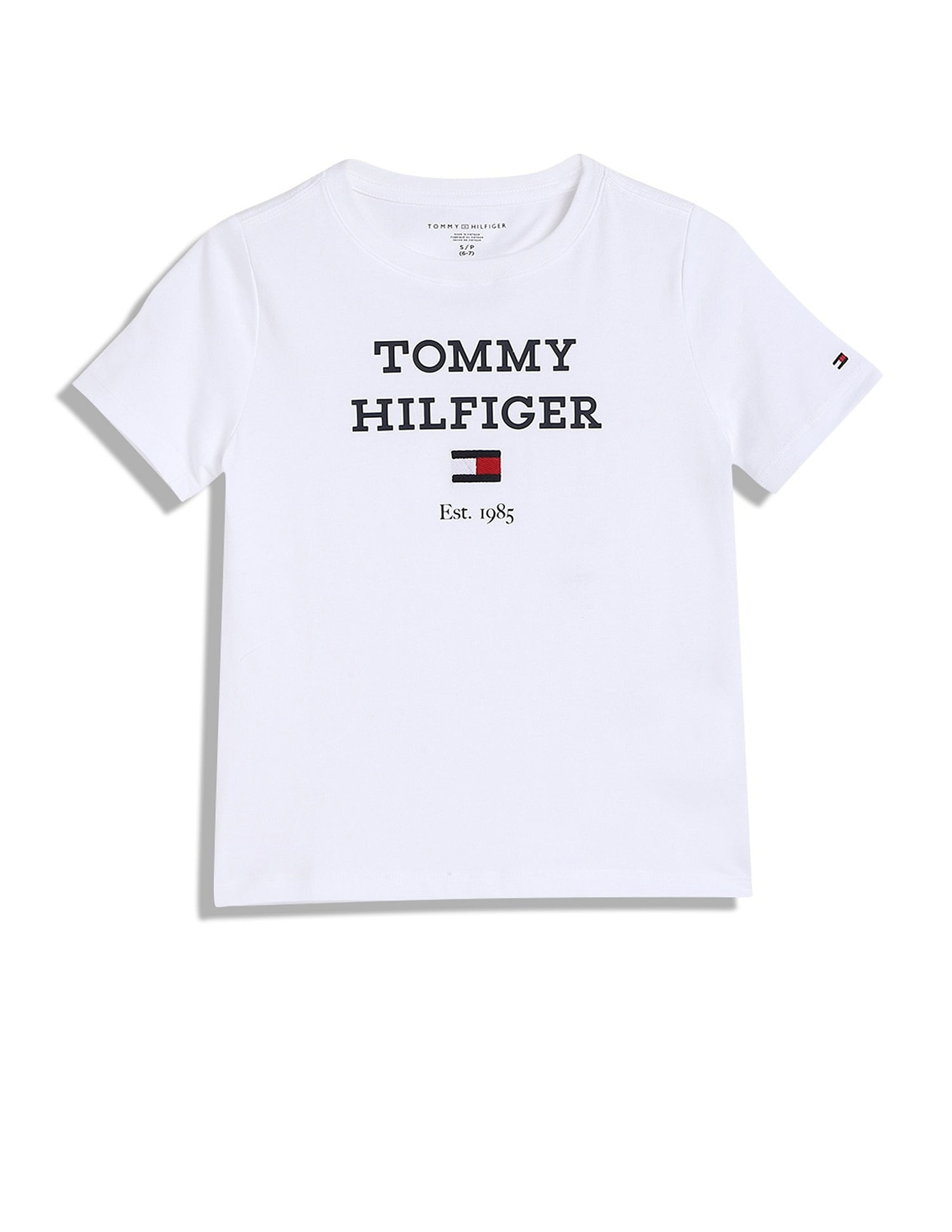 Tommy Hilfiger Kids Boys Logo Regular-Fit Cotton T-Shirt