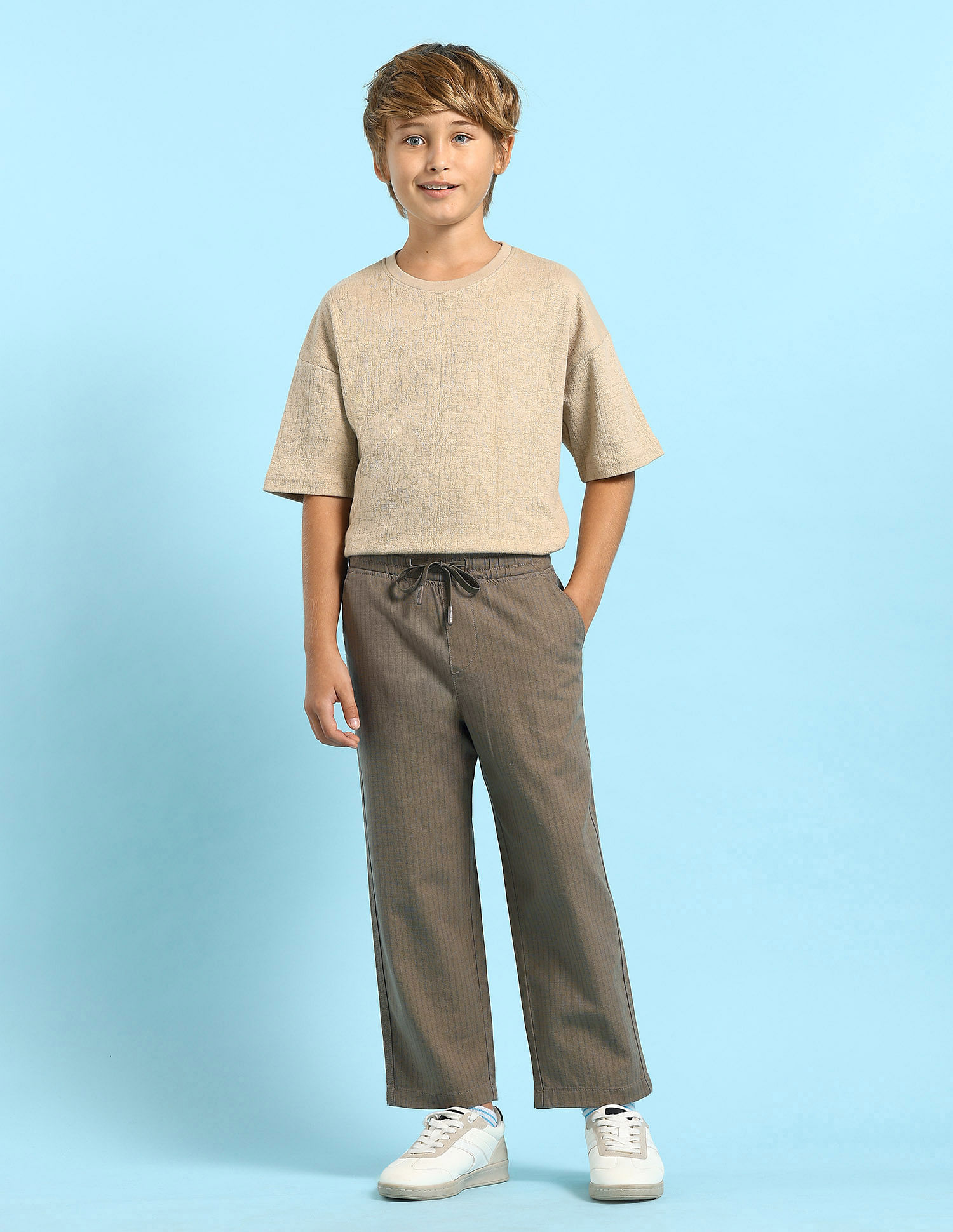 U.S. Polo Assn. Kids Boys Vertical Striped Trousers