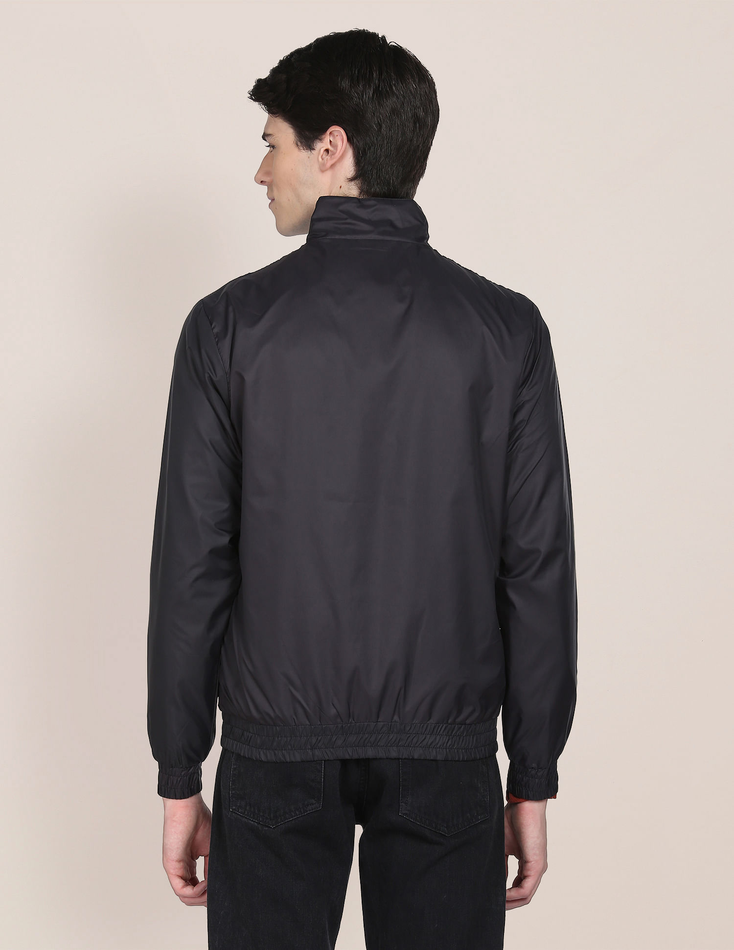 Black polyester 2025 casual jacket