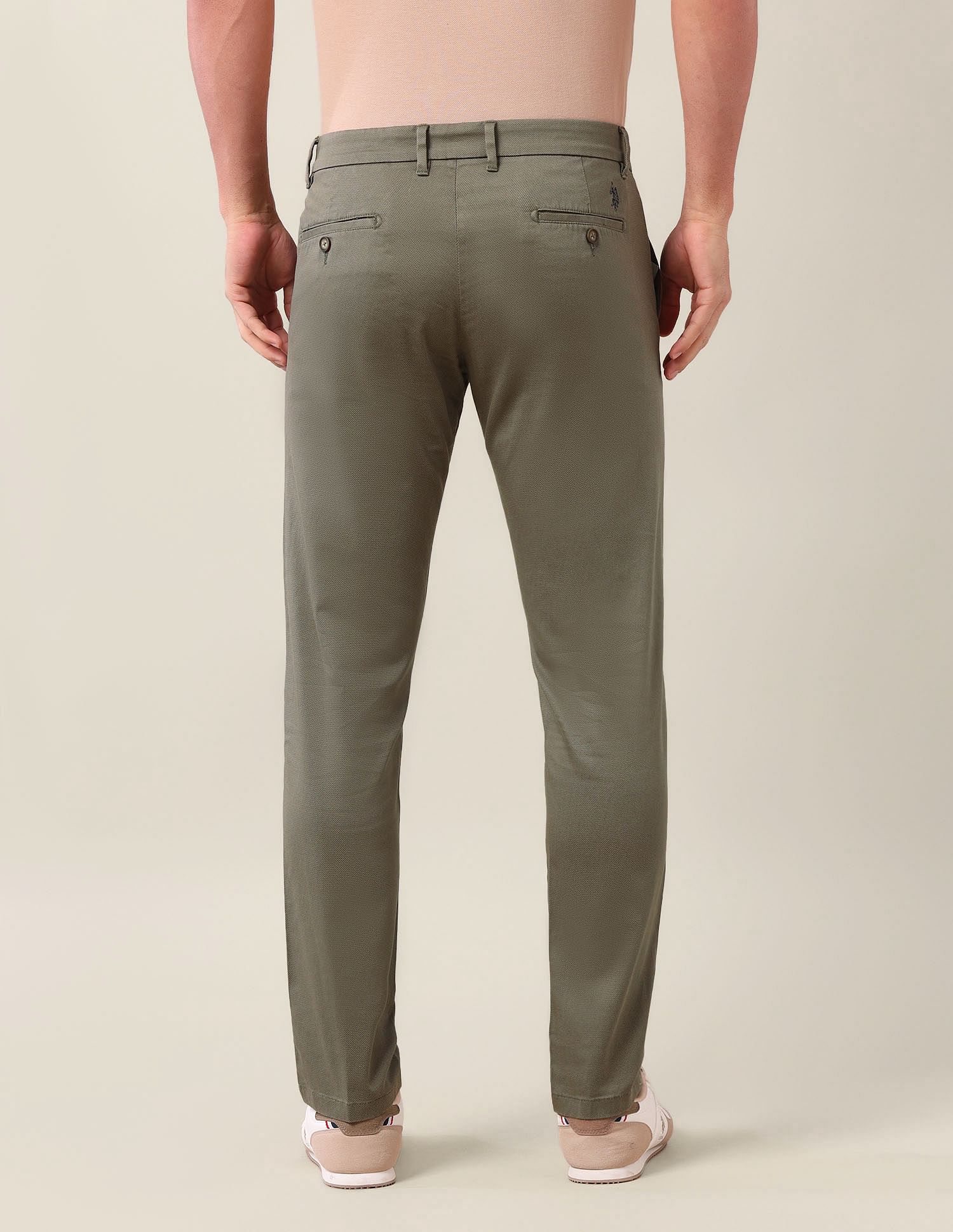 U.S. Polo Assn. Denver Slim Fit Solid Trousers