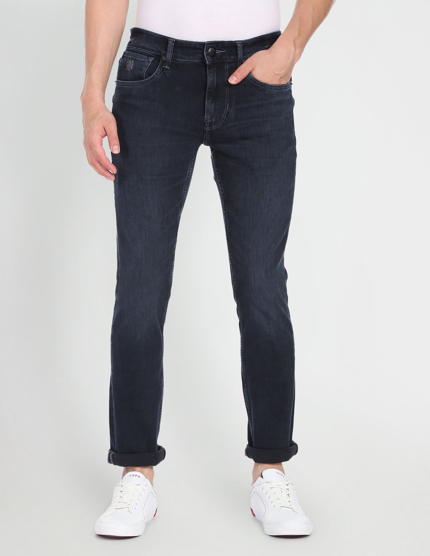 Buy U.S. Polo Assn. Denim Co. Regallo Skinny Fit Blue Jeans - NNNOW.com