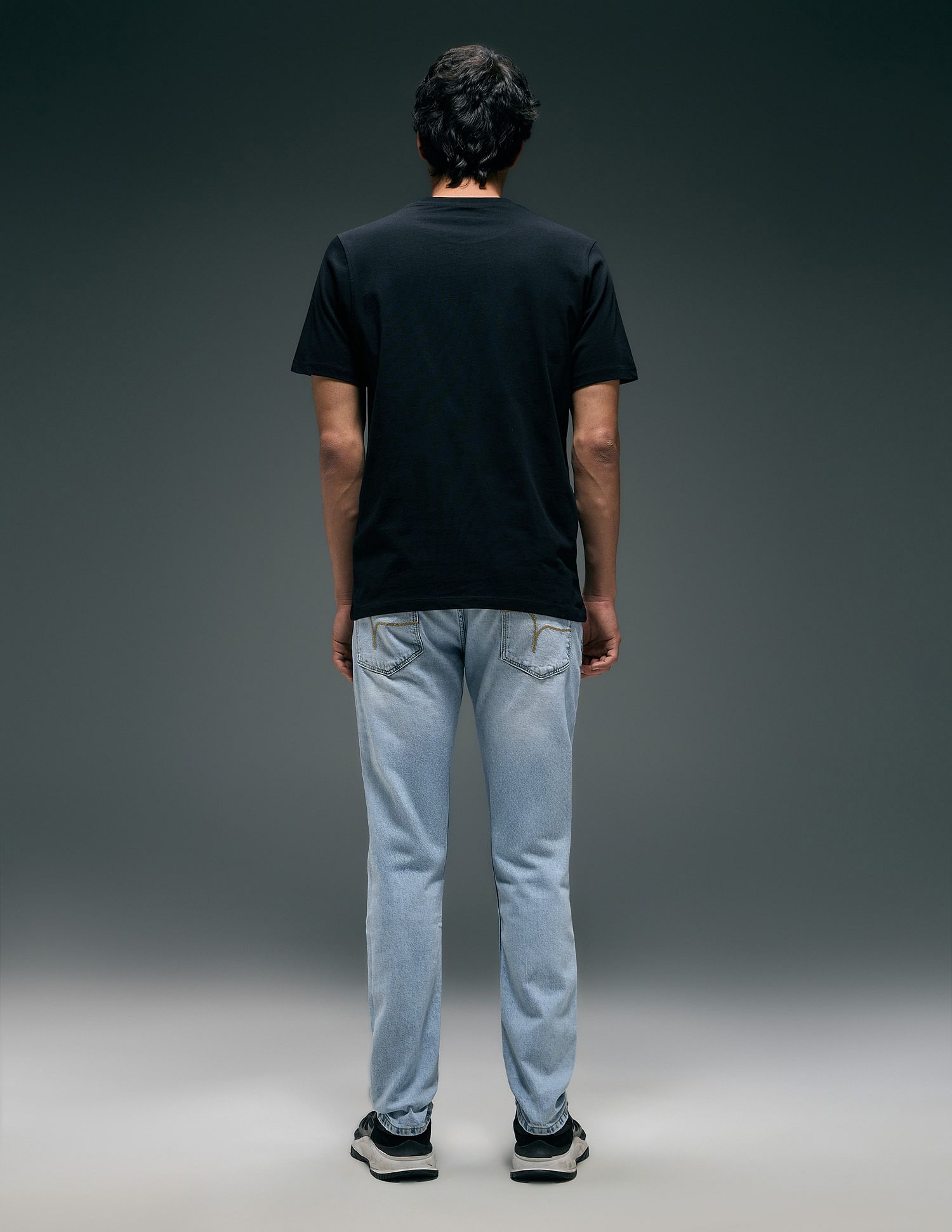 Flying Machine Slash Slim Tapered Fit Jeans