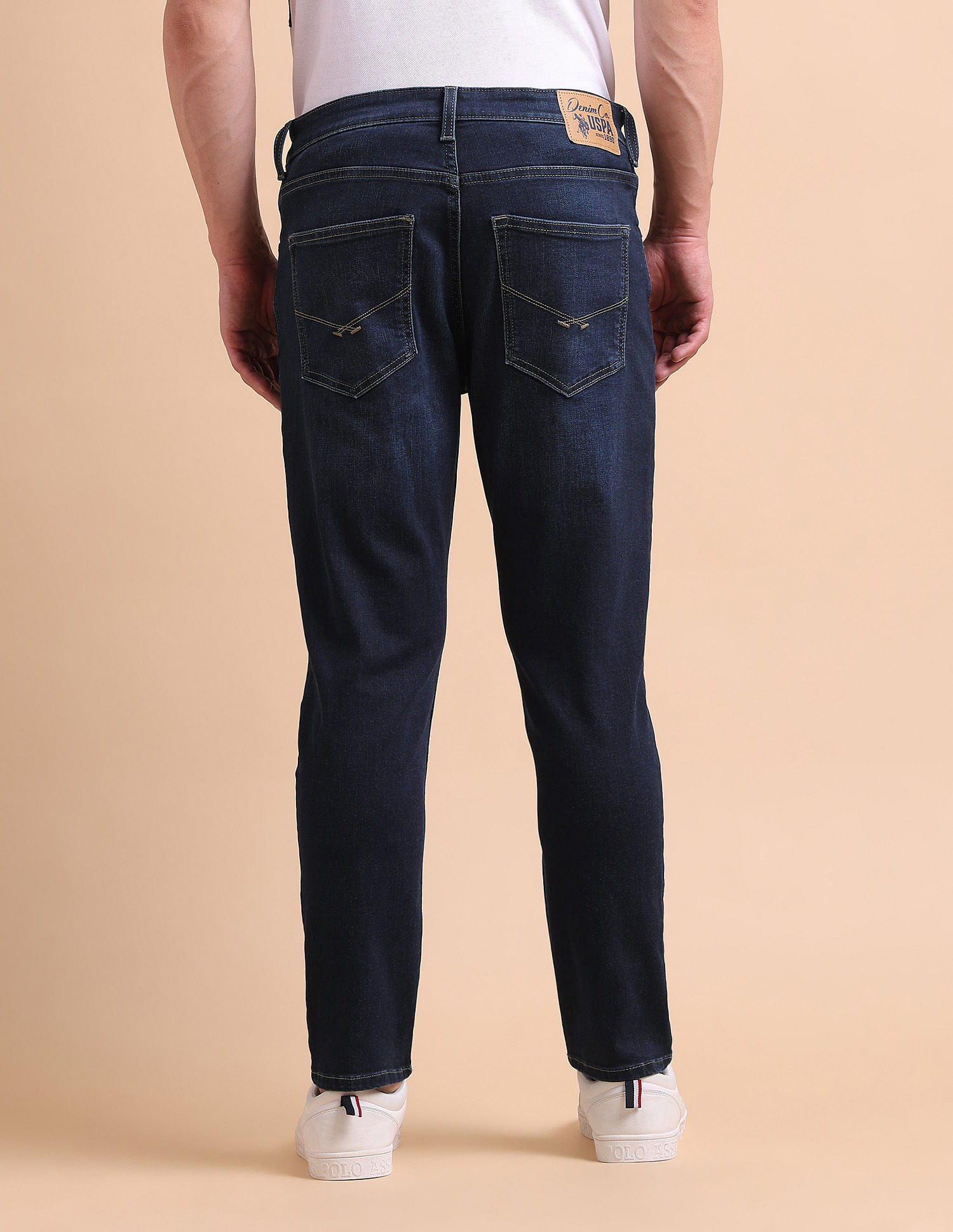U.S. Polo Assn. Denim Co. Cole Comfort Cropped Fit Blue Jeans
