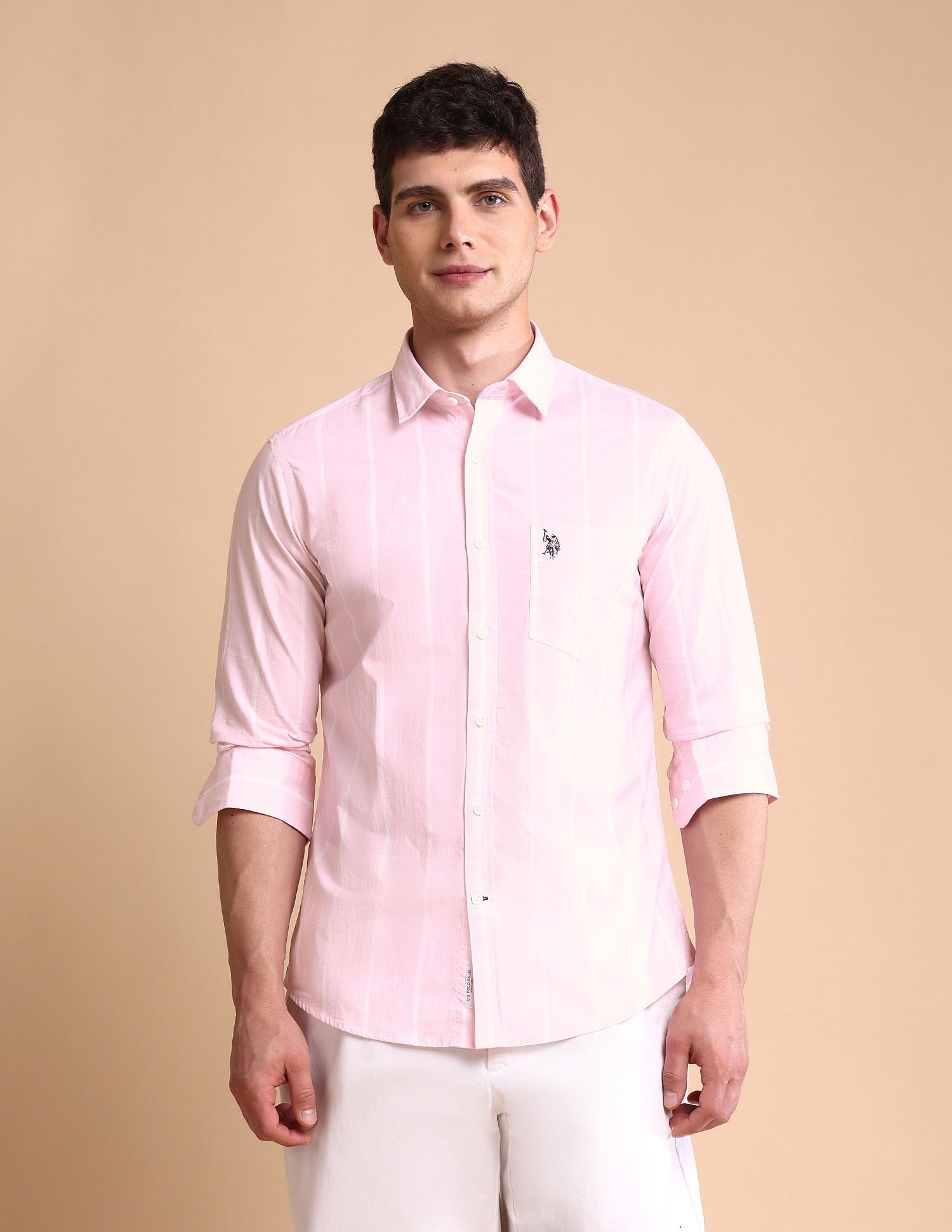 U.S. Polo Assn. Vertical Striped Tailored Fit Shirt