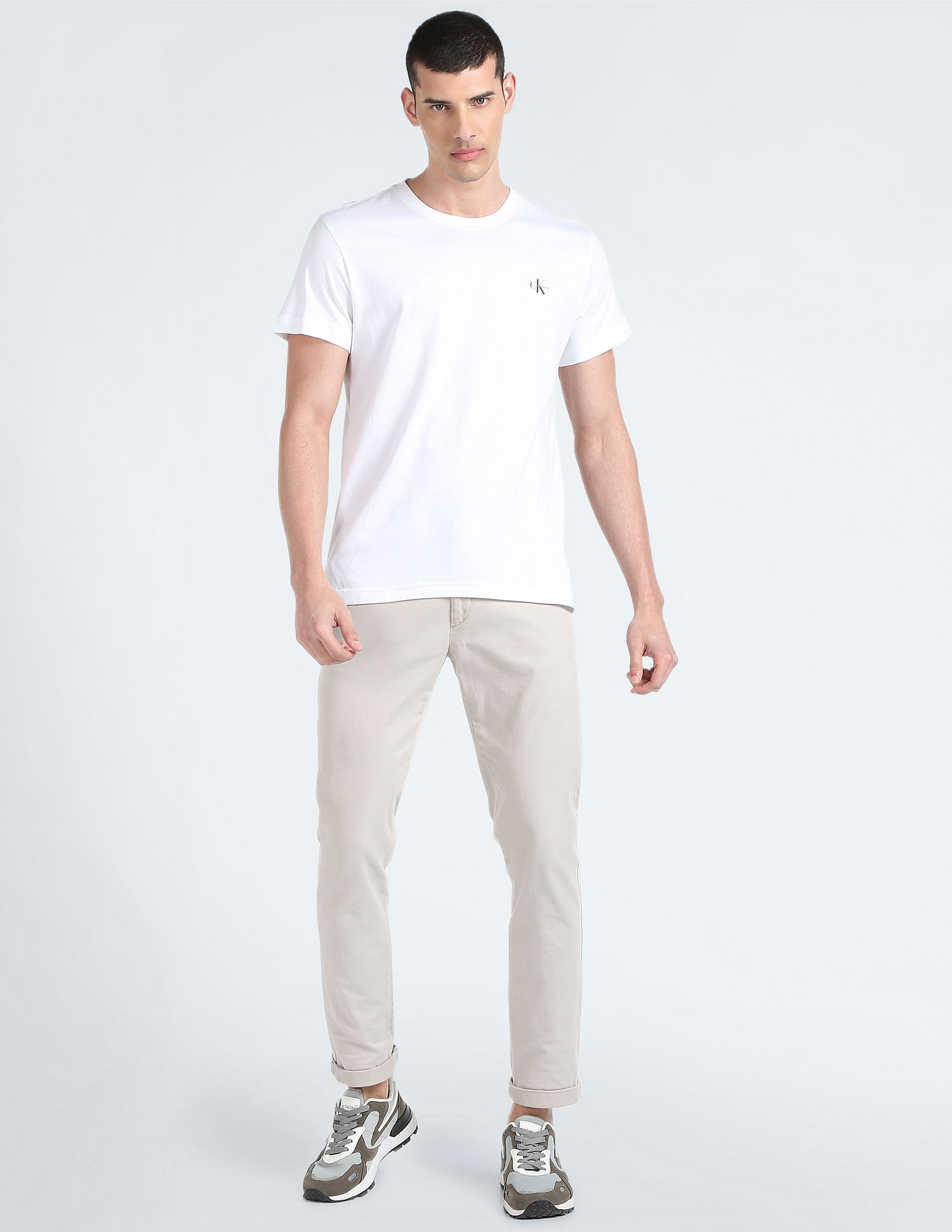 Calvin Klein Jeans Crew Neck Logo T-Shirt - Pack Of 2