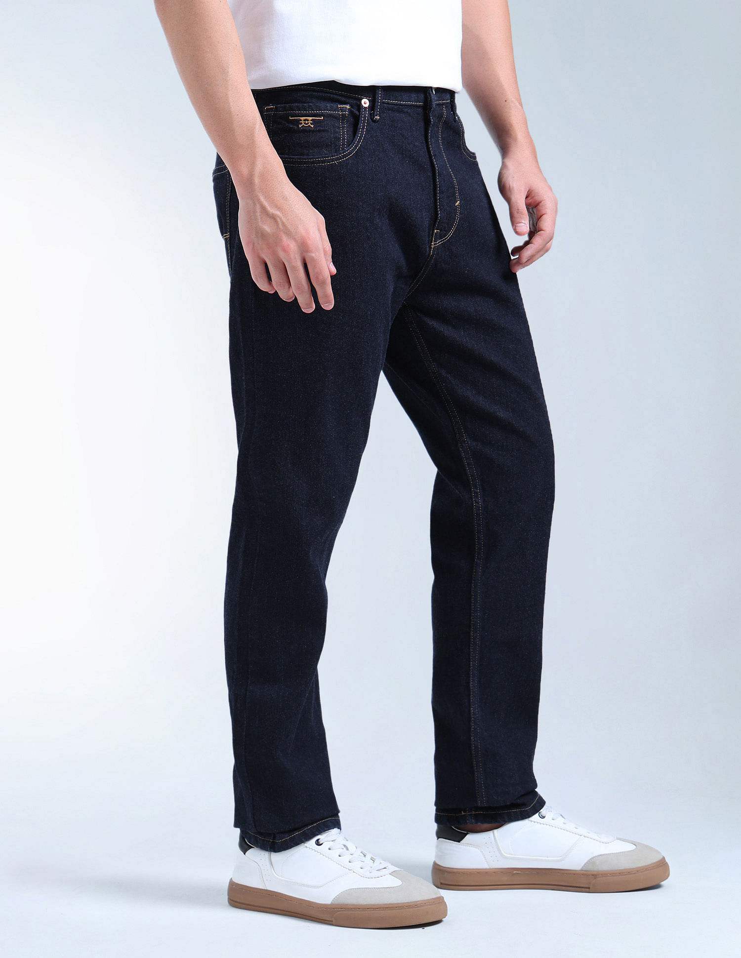 Flying Machine Slash Slim Tapered Rinsed Jeans