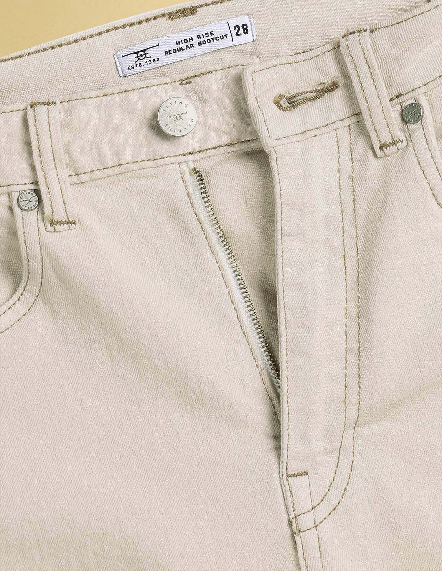 Flying Machine Women K-Street X Bootcut Fit Patch Pocket Jeans