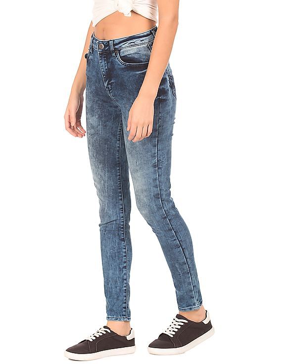 Aeropostale High Rise Stone Wash Jeans