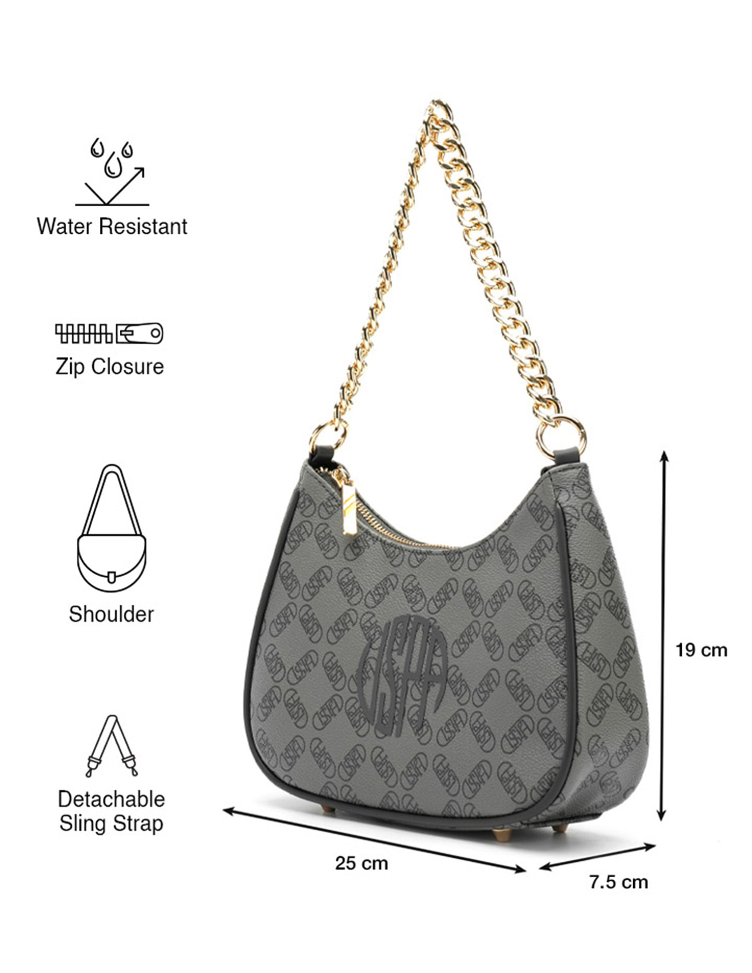U.S. Polo Assn. Cathay Monogram Shoulder Bag