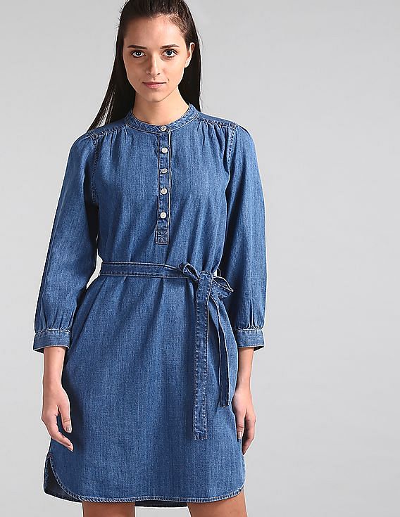 Tiered Denim Shirtdress with Washwell by Gap Online | THE ICONIC | New  Zealand